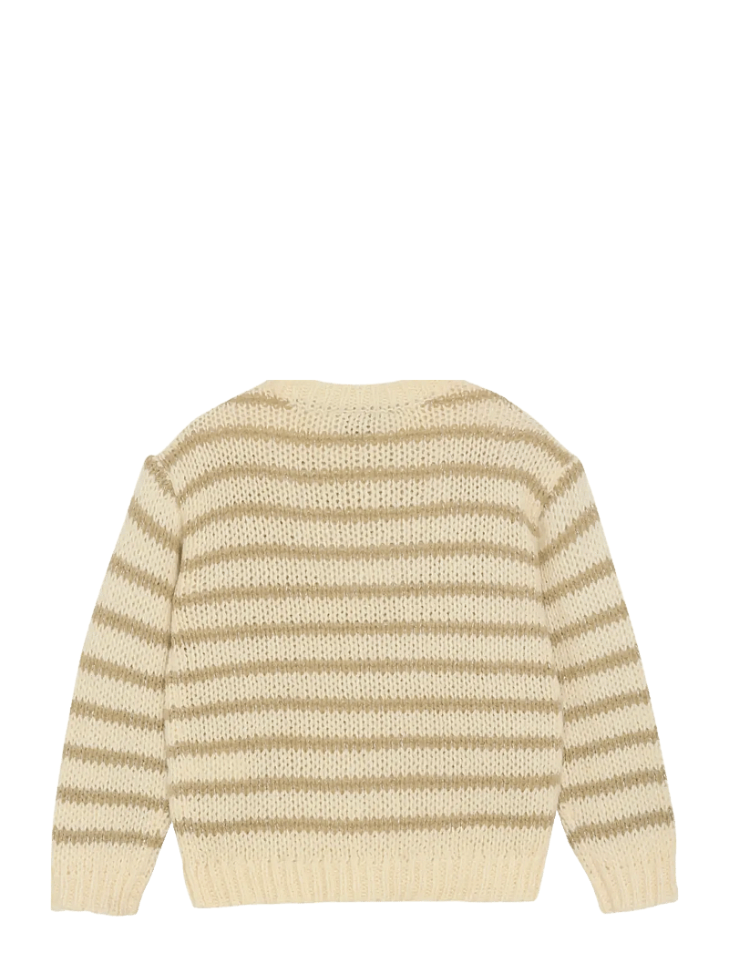 Daily 7 - Knitted Sweater Stripe - stickade tröjor - sand - 2