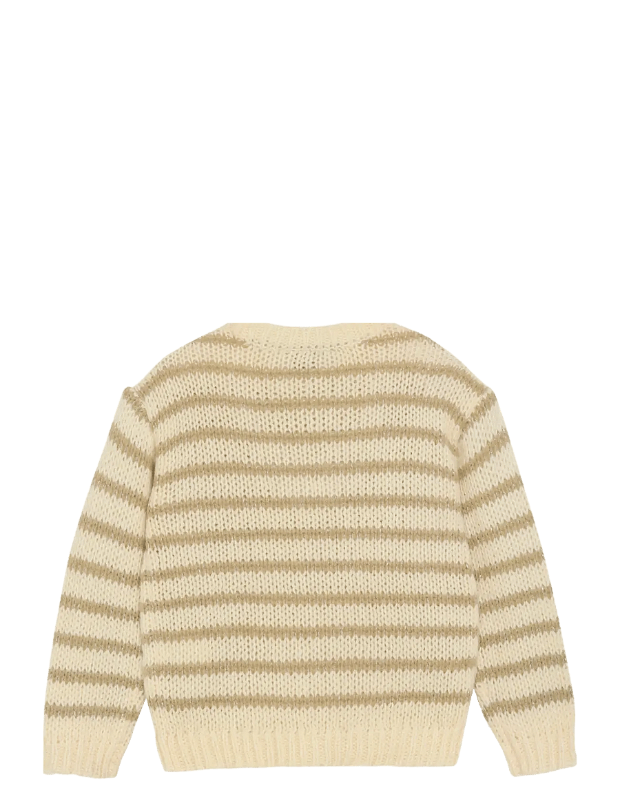 Daily 7 - Knitted Sweater Stripe - trøjer - sand - 2
