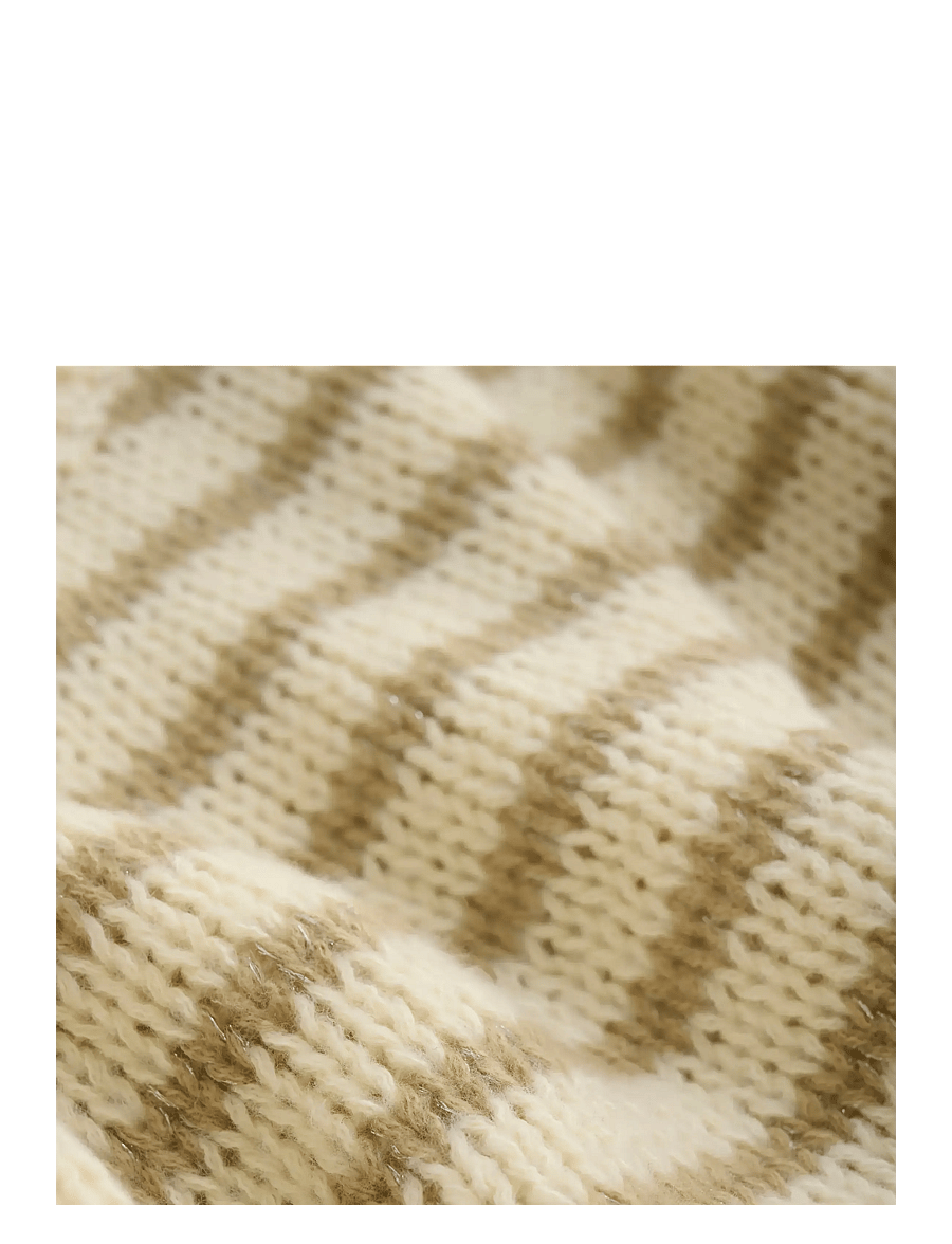 Daily 7 - Knitted Sweater Stripe - trøjer - sand - 3