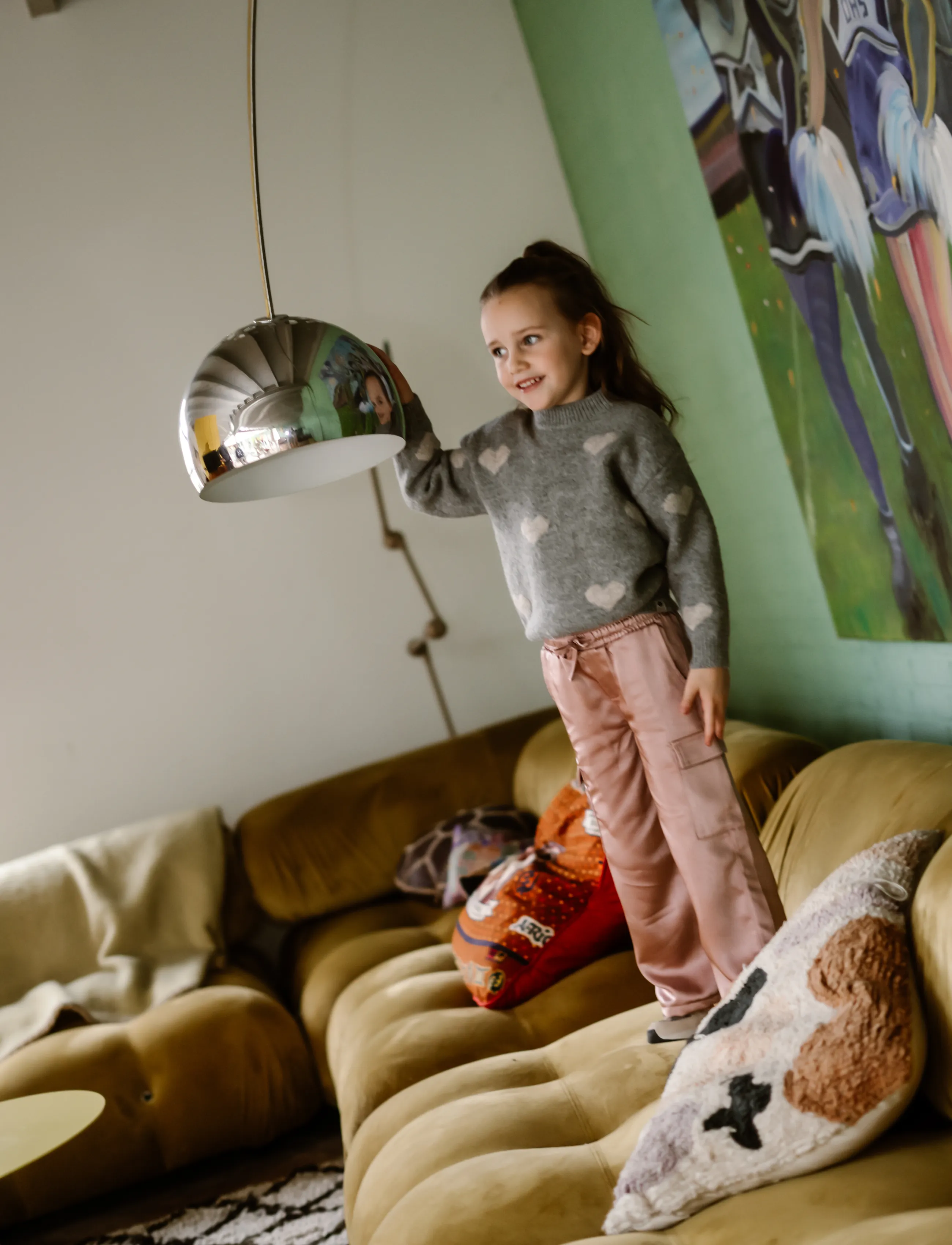 Daily 7 Knitted Sweater Heart - Yläosat - MEDIUM GREY MELANGE / grey