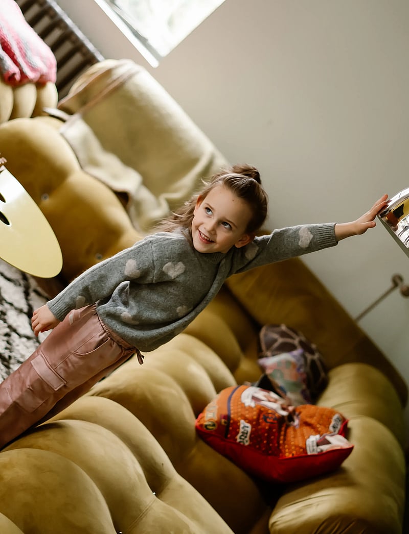 Daily 7 - Knitted Sweater Heart - stickade tröjor - medium grey melange - 4