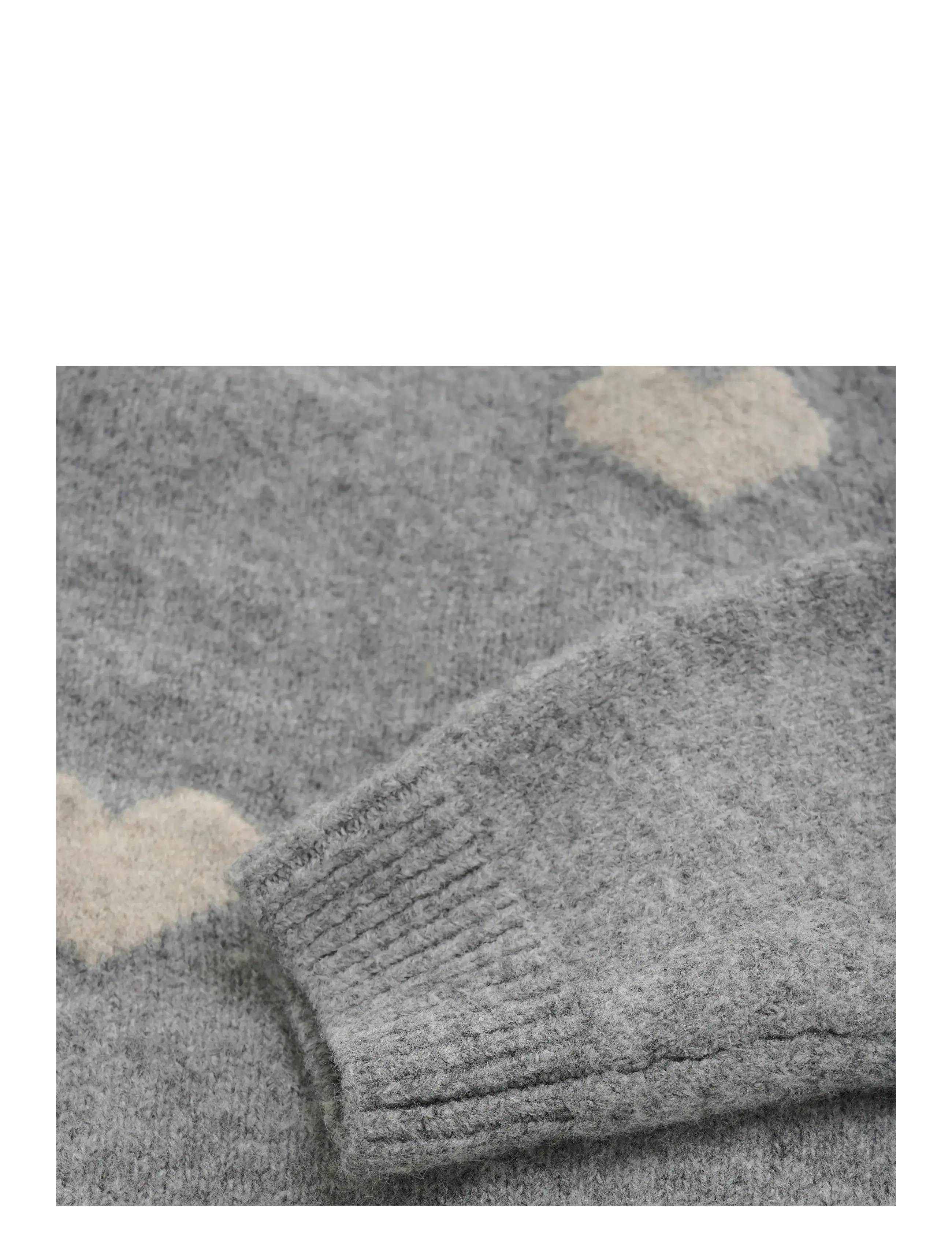 Daily 7 - Knitted Sweater Heart - pullover - medium grey melange - 3