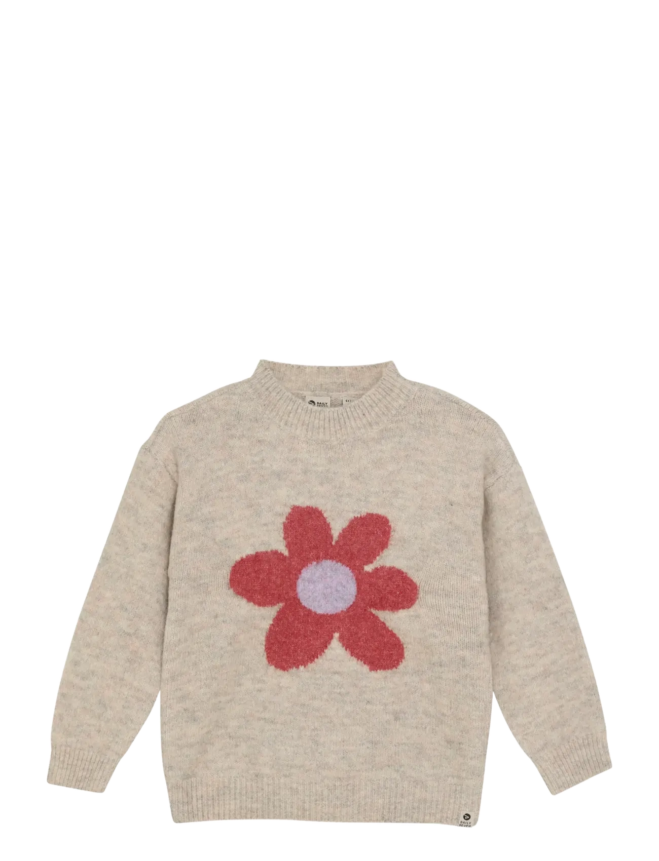 DAILY 7 Strick Pullover Flower Beige - 140 - Kinder