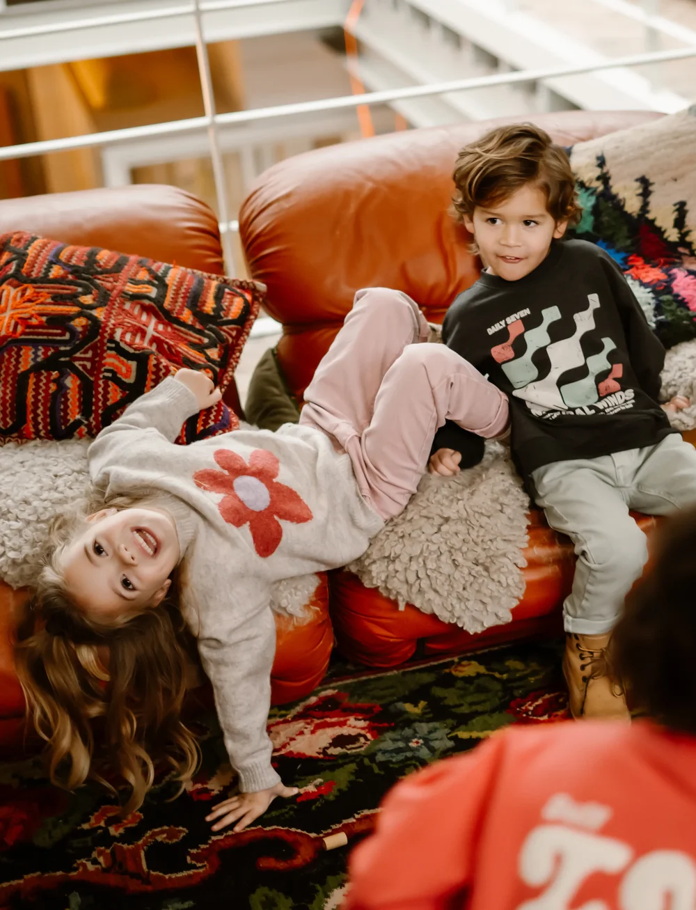 Daily 7 - Knitted Sweater Flower - pullover - pale mauve - 4