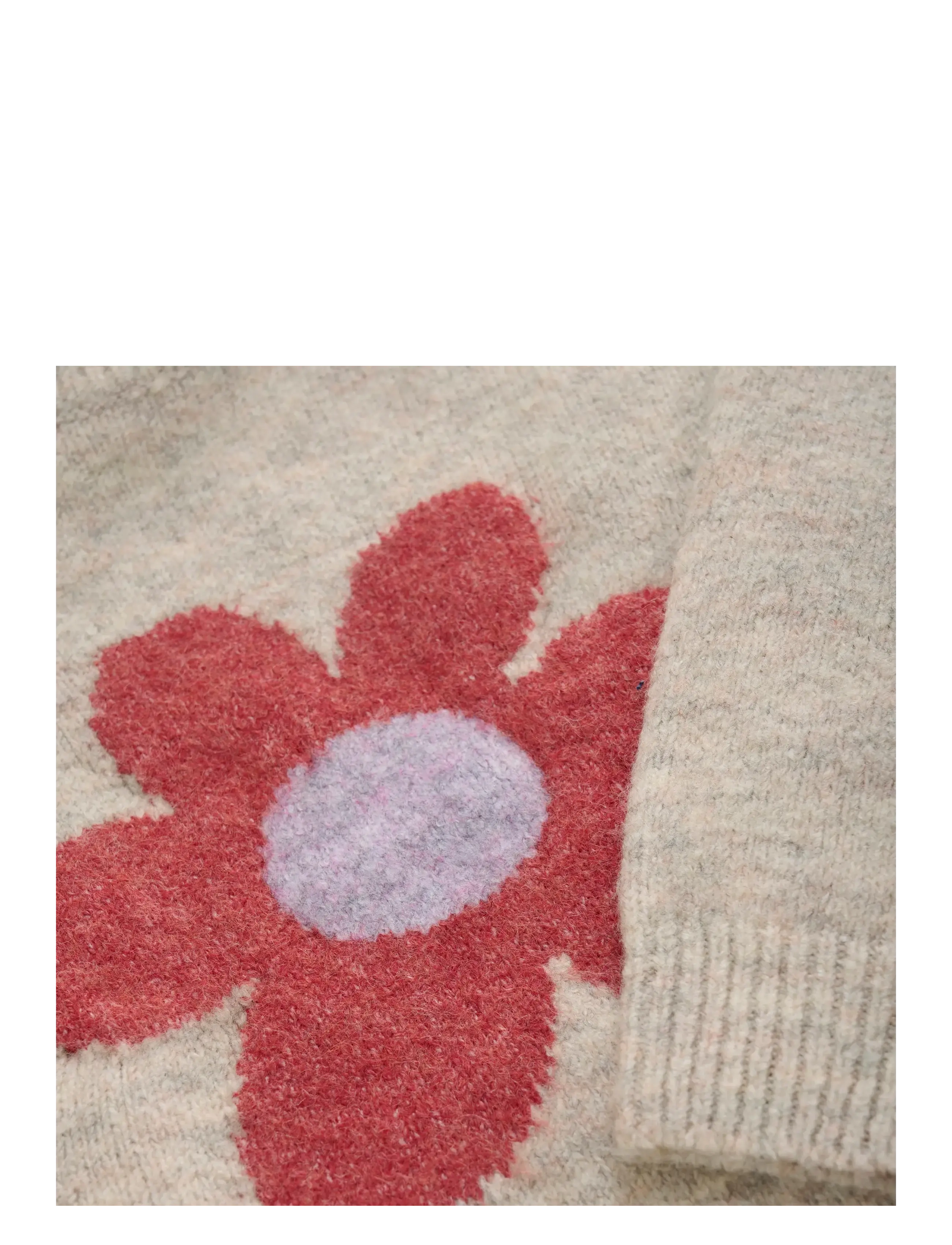 Daily 7 - Knitted Sweater Flower - jumpers - pale mauve - 3