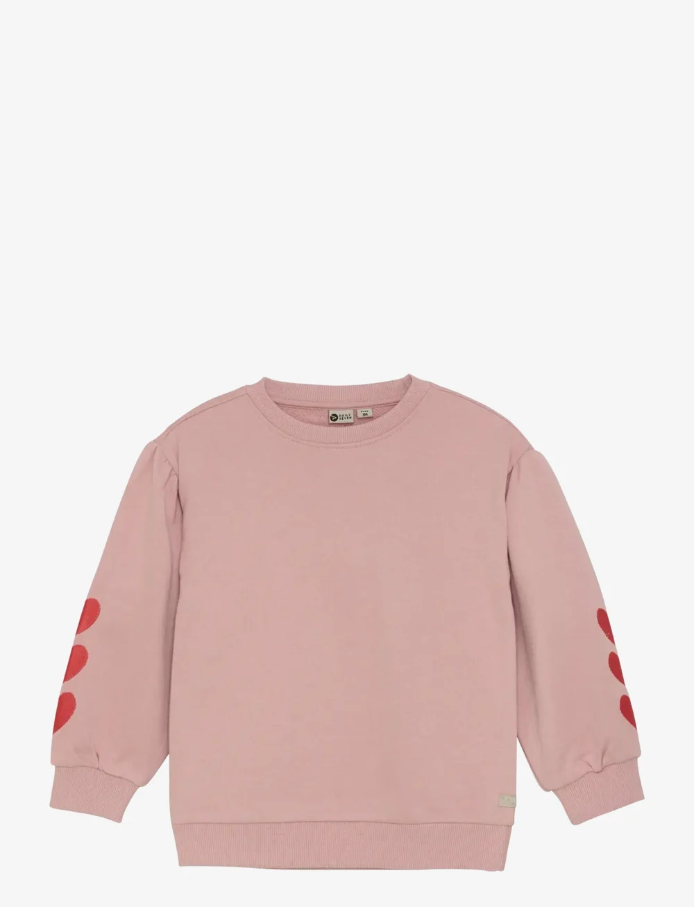 Daily 7 - Sweater Heart Embroidery - sweatshirts - pale mauve - 1