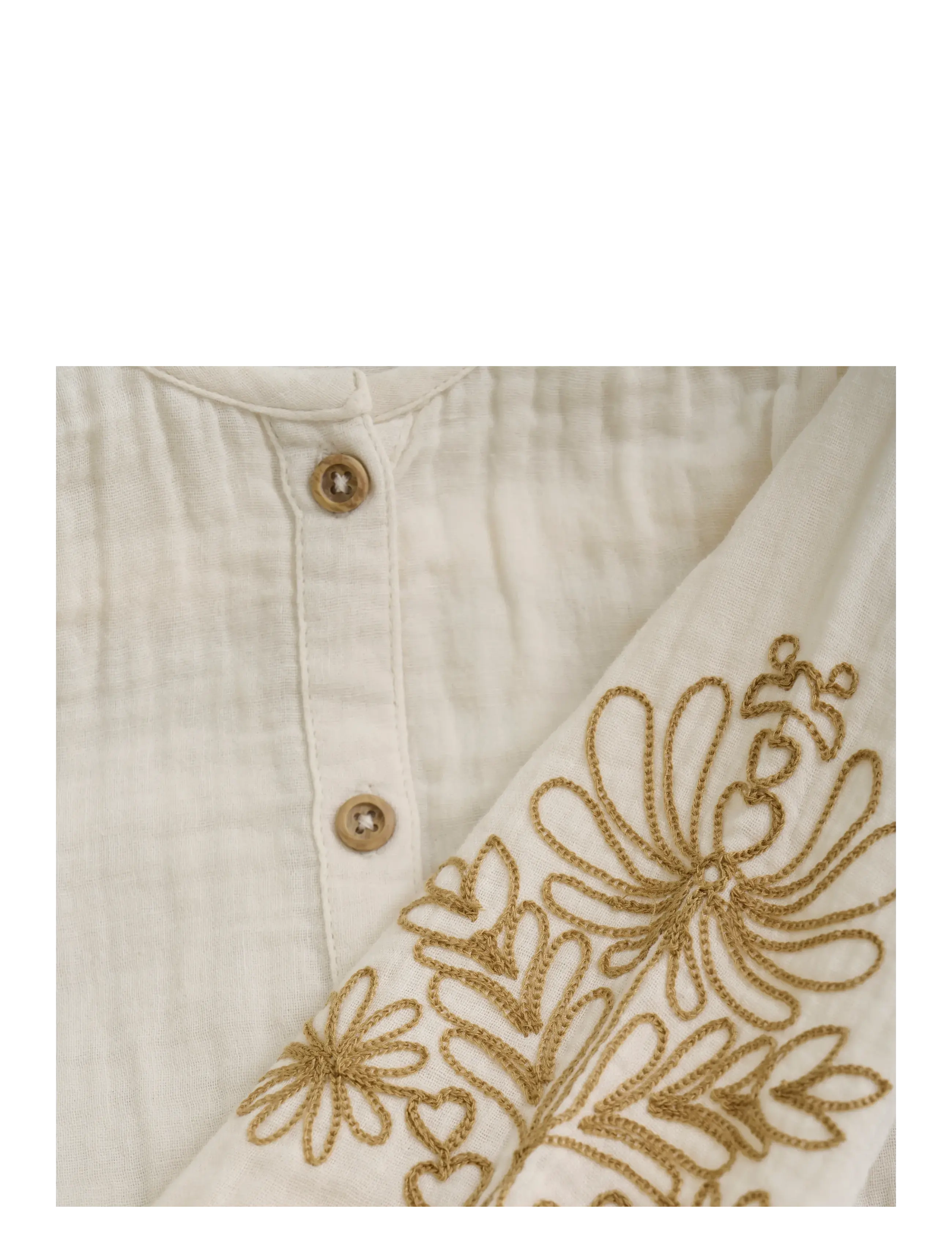 Daily 7 - Shirt Longsleeve Embroidery - langærmede skjorter - sandshell - 2