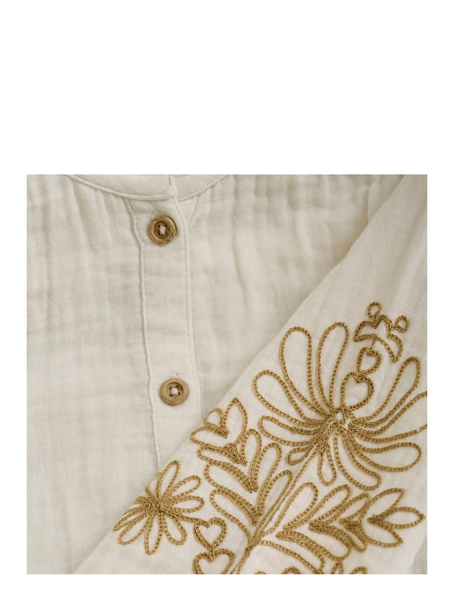 Daily 7 - Shirt Longsleeve Embroidery - langærmede skjorter - sandshell - 2