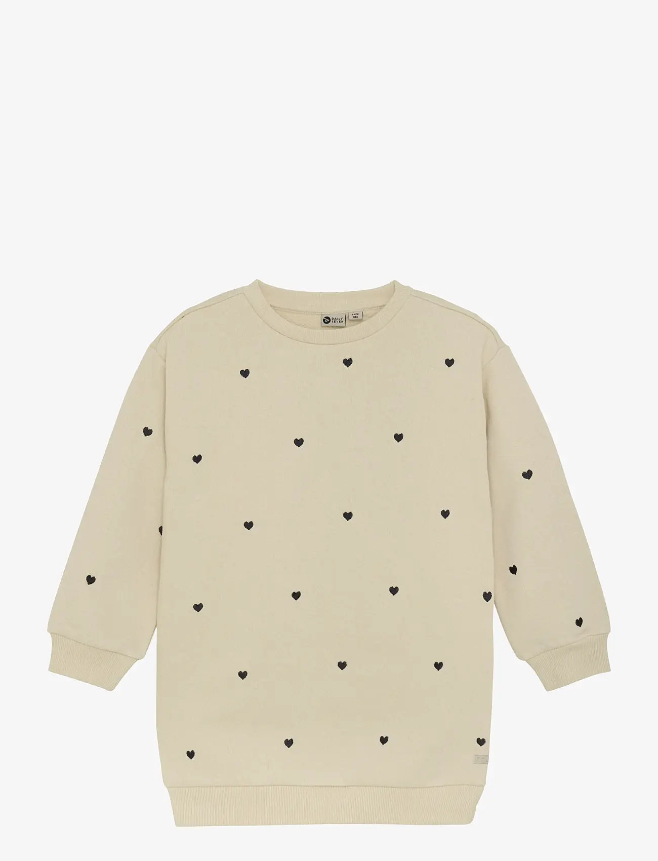 Daily 7 - Sweatdress Longsleeve - långärmade vardagsklänningar - sandshell - 1