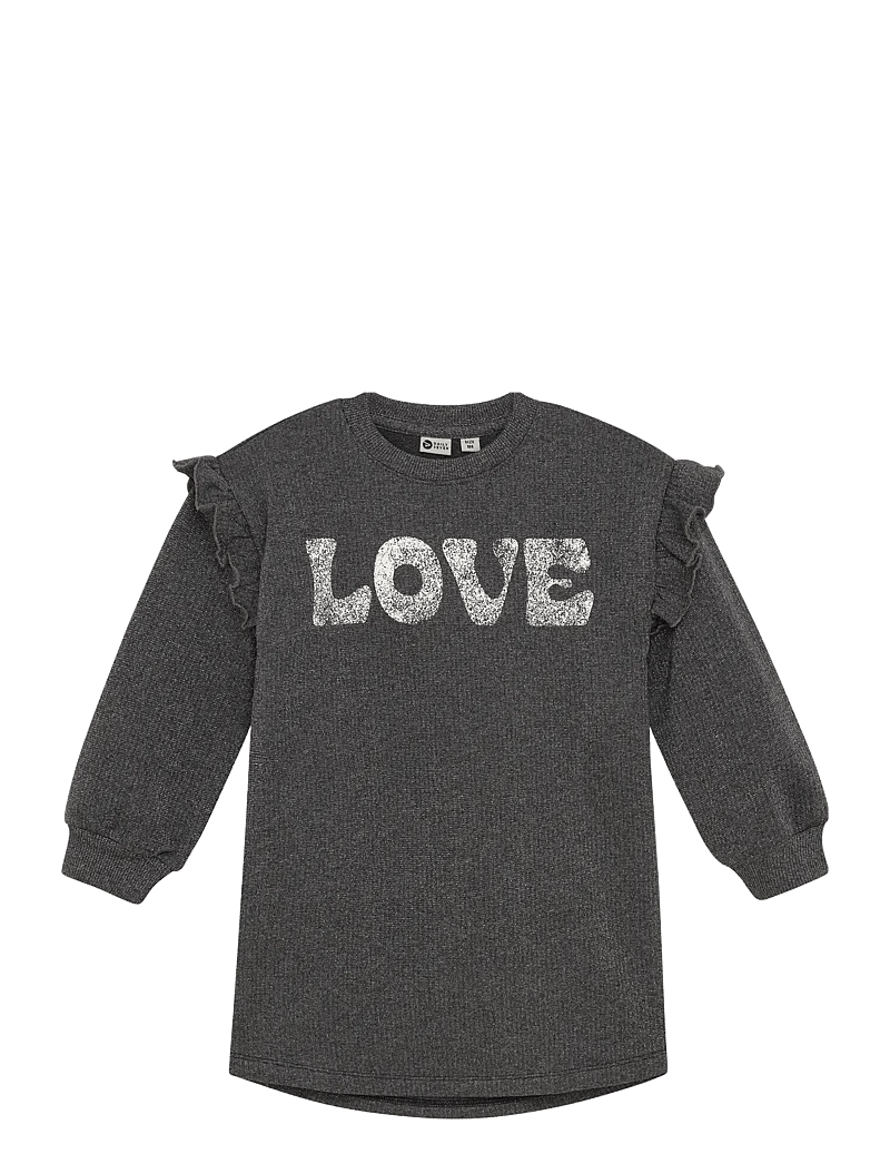 Daily 7 - Sweatdress Longlseeve Print - långärmade babyklänningar - phantom - 1