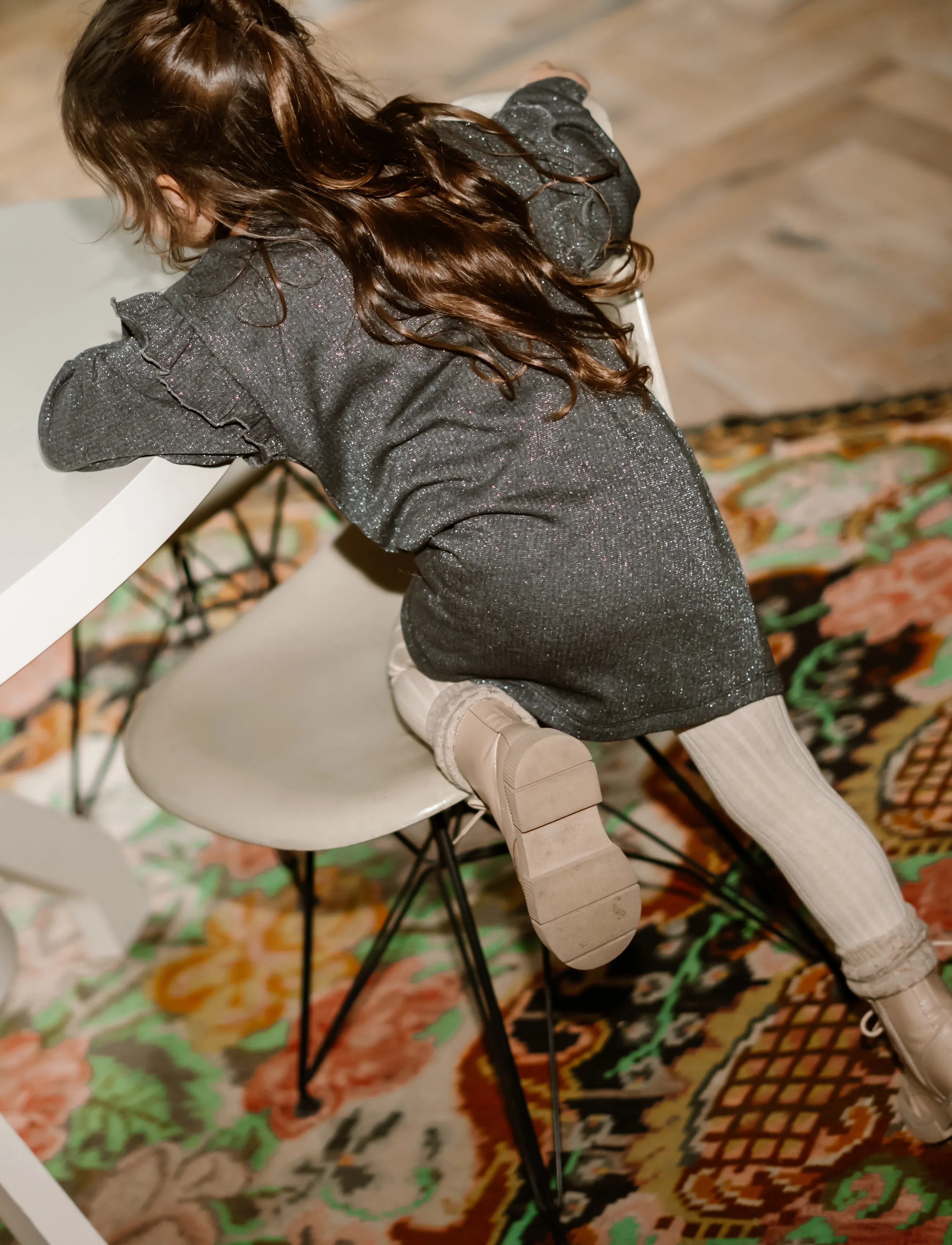 Daily 7 Sweatdress Longlseeve Print - Langärmelige Freizeitkleider - PHANTOM / grey