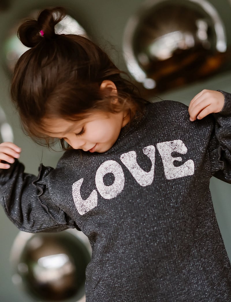 Daily 7 - Sweatdress Longlseeve Print - långärmade babyklänningar - phantom - 5