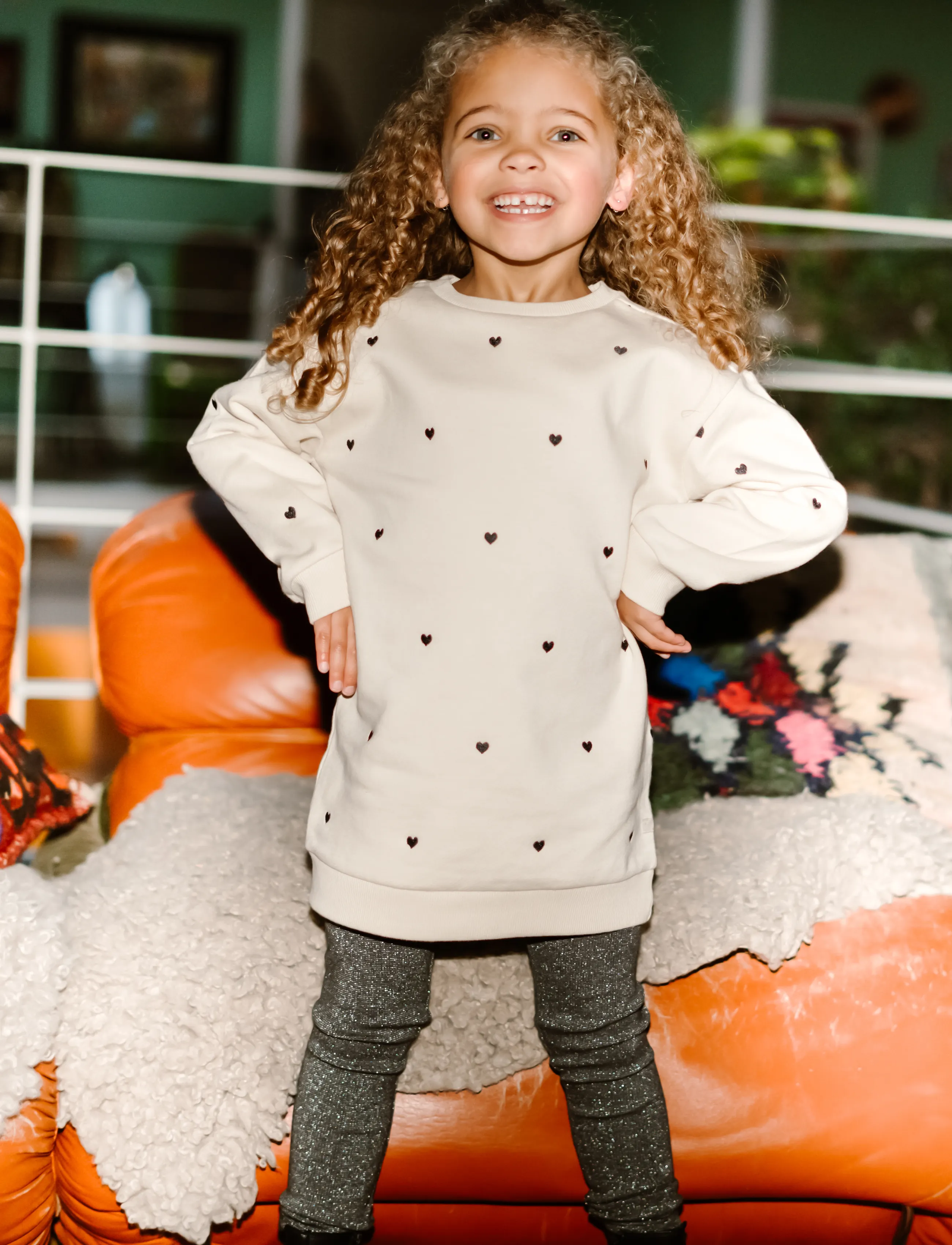 Daily 7 Legging Fancy Pants, 98, Unterteile, Grau - Trousers, Kinder