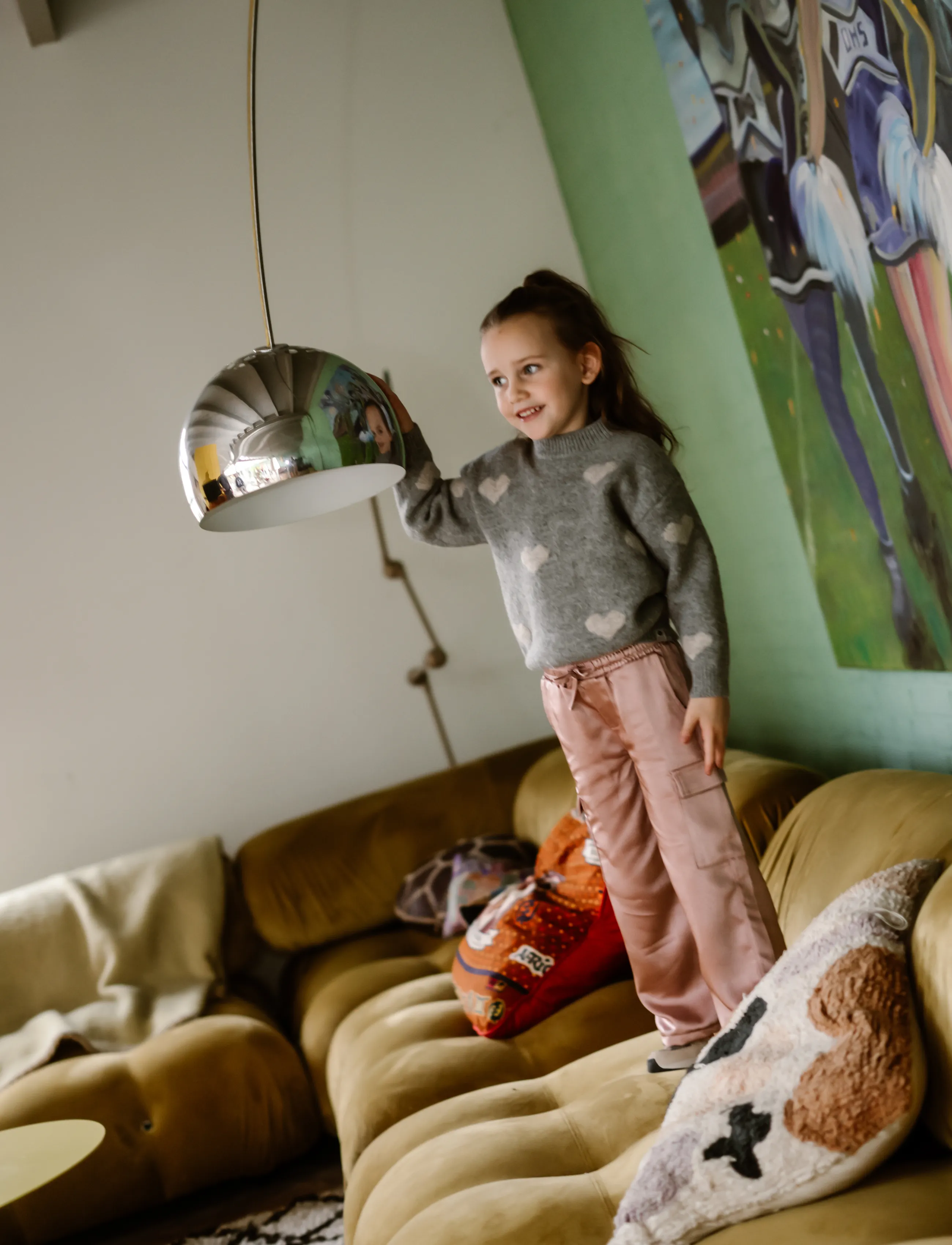 Daily 7 Wide Pants Shiny, 98, Unterteile, Rosa - Cargo Pants, Kinder