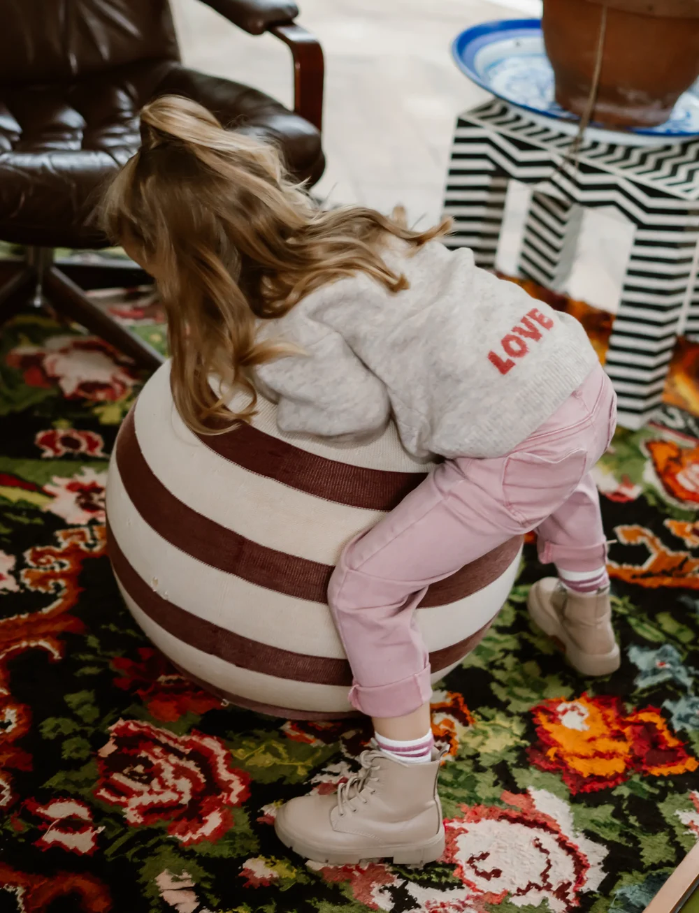 Daily 7 - 2500 Mom Fit Heart Pocket - trousers - pale mauve - 0