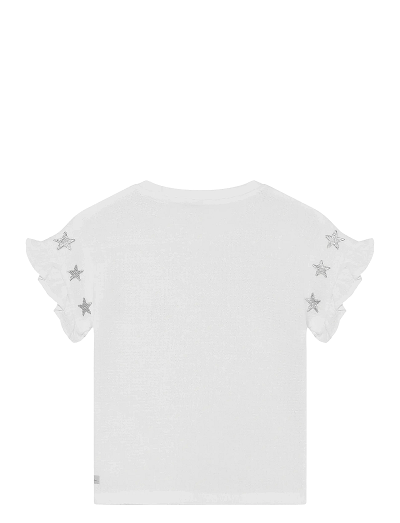 Daily 7 - T-shirt Embroidery Sleeve - kortärmade - egret - 1