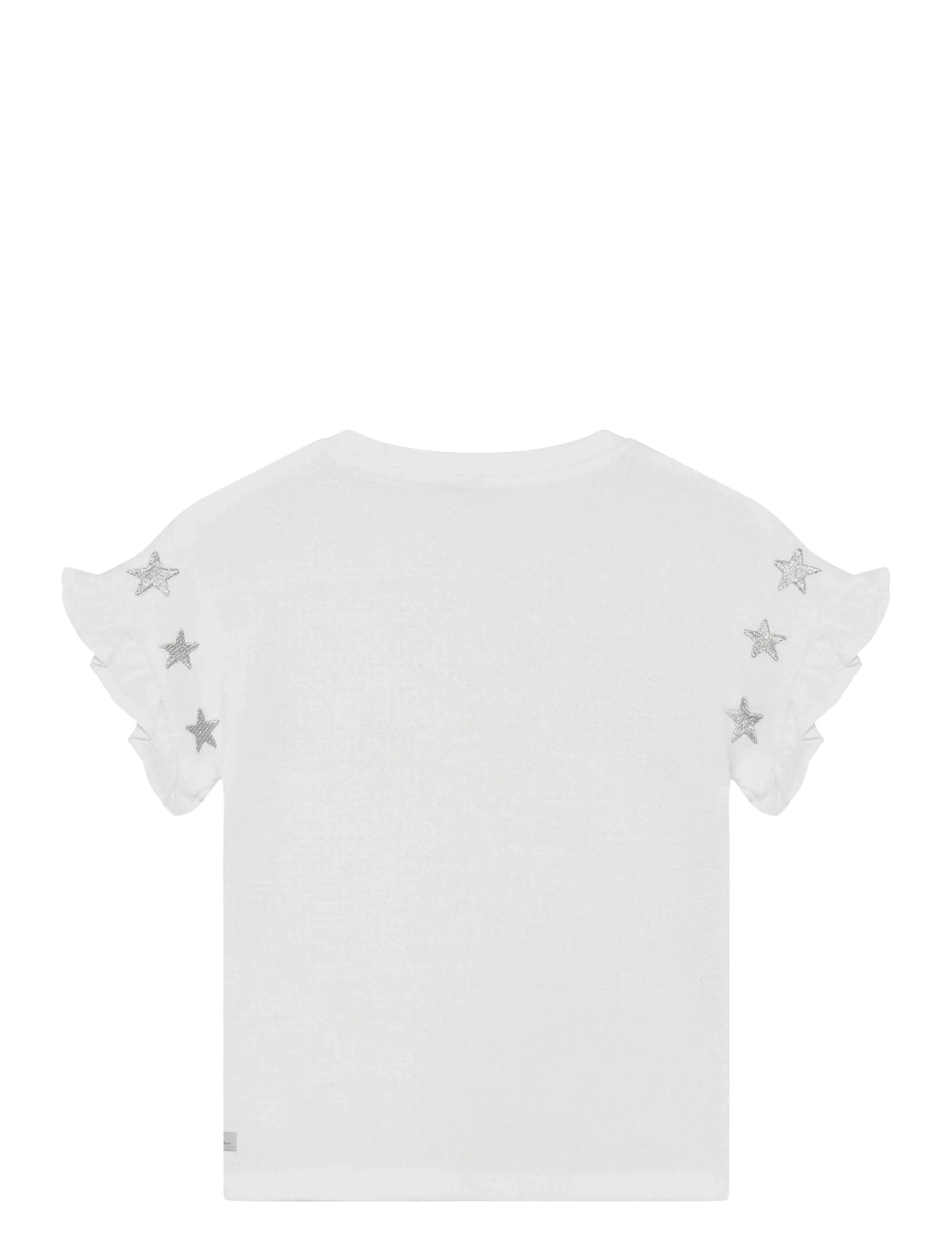 Daily 7 - T-shirt Embroidery Sleeve - kortærmede - egret - 1