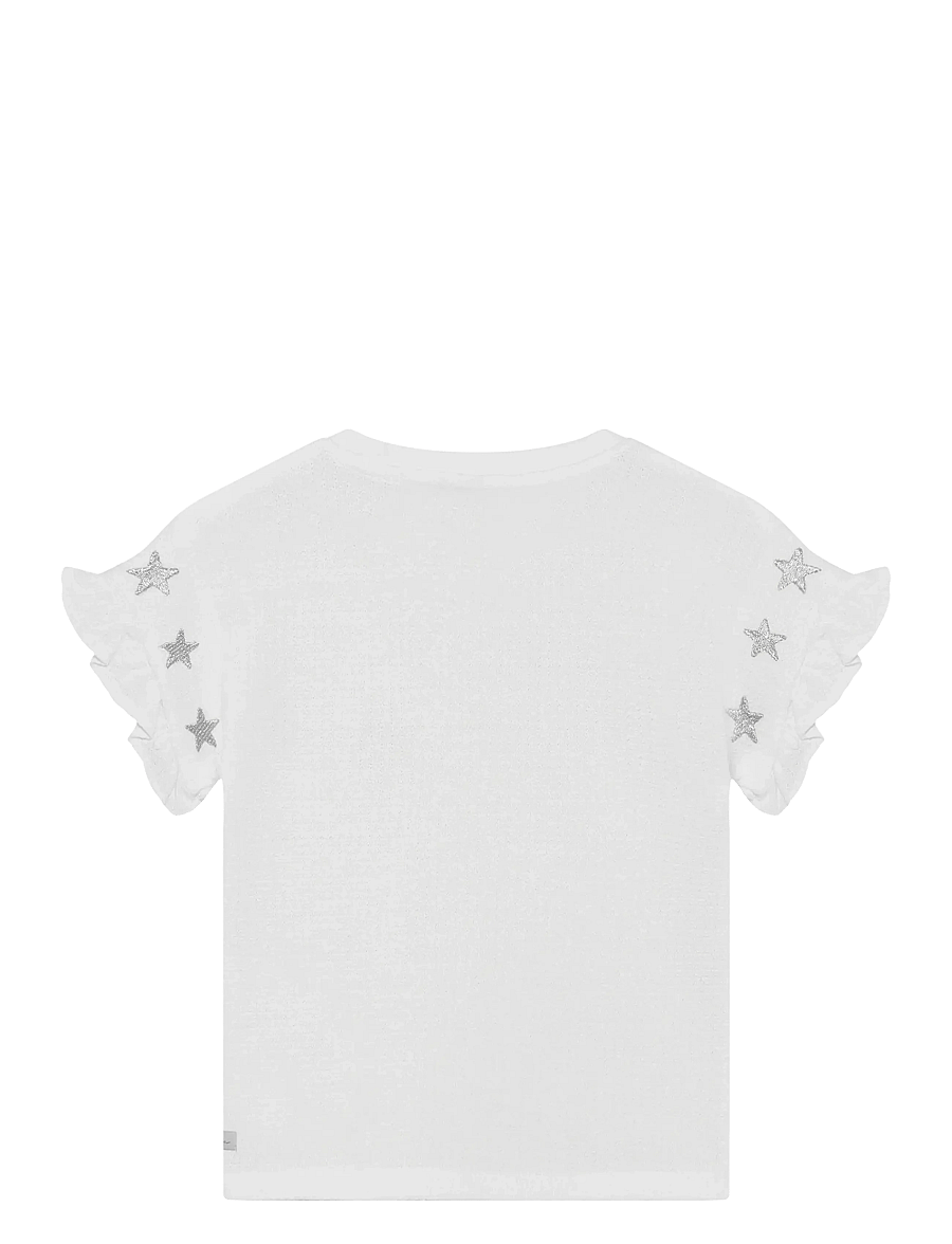 Daily 7 - T-shirt Embroidery Sleeve - kortærmede - egret - 1