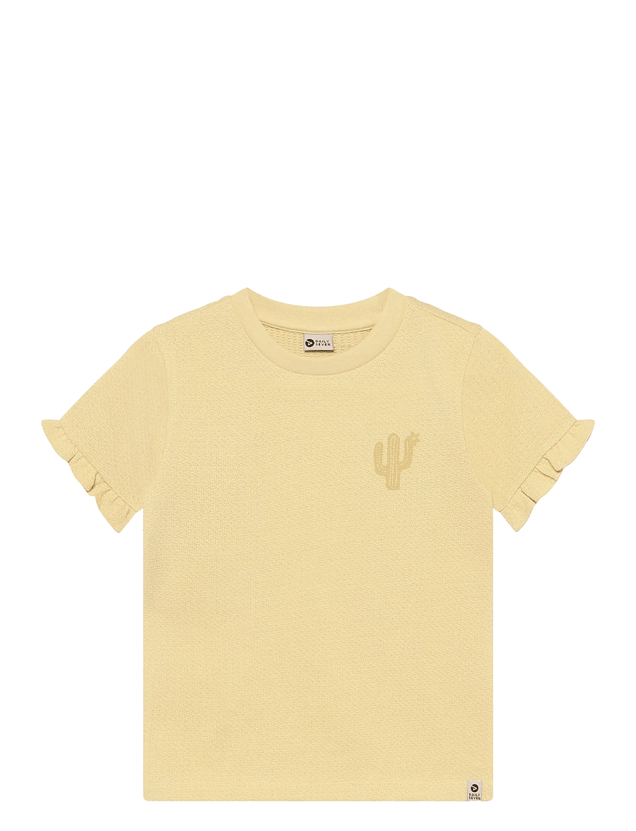 Daily 7 - T-shirt Ruffle Backprint - short-sleeved t-shirts - reed yellow - 0
