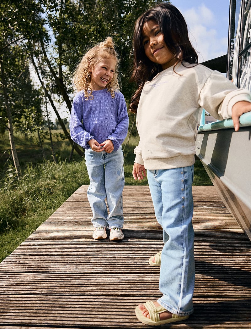 Daily 7 - Denim Wide Fit Studs - brede jeans - blue denim - 3