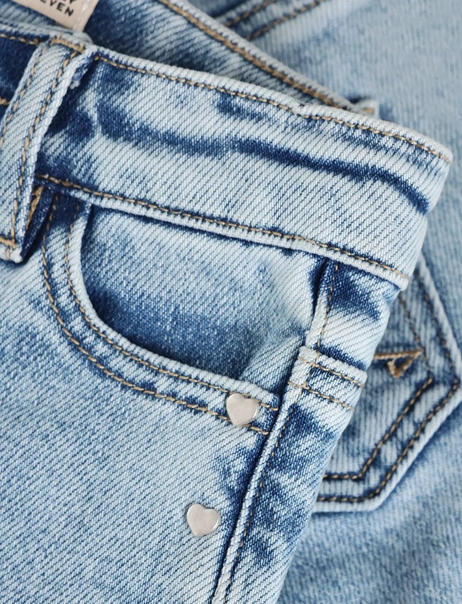Daily 7 - Denim Wide Fit Studs - pantalons larges - blue denim - 4