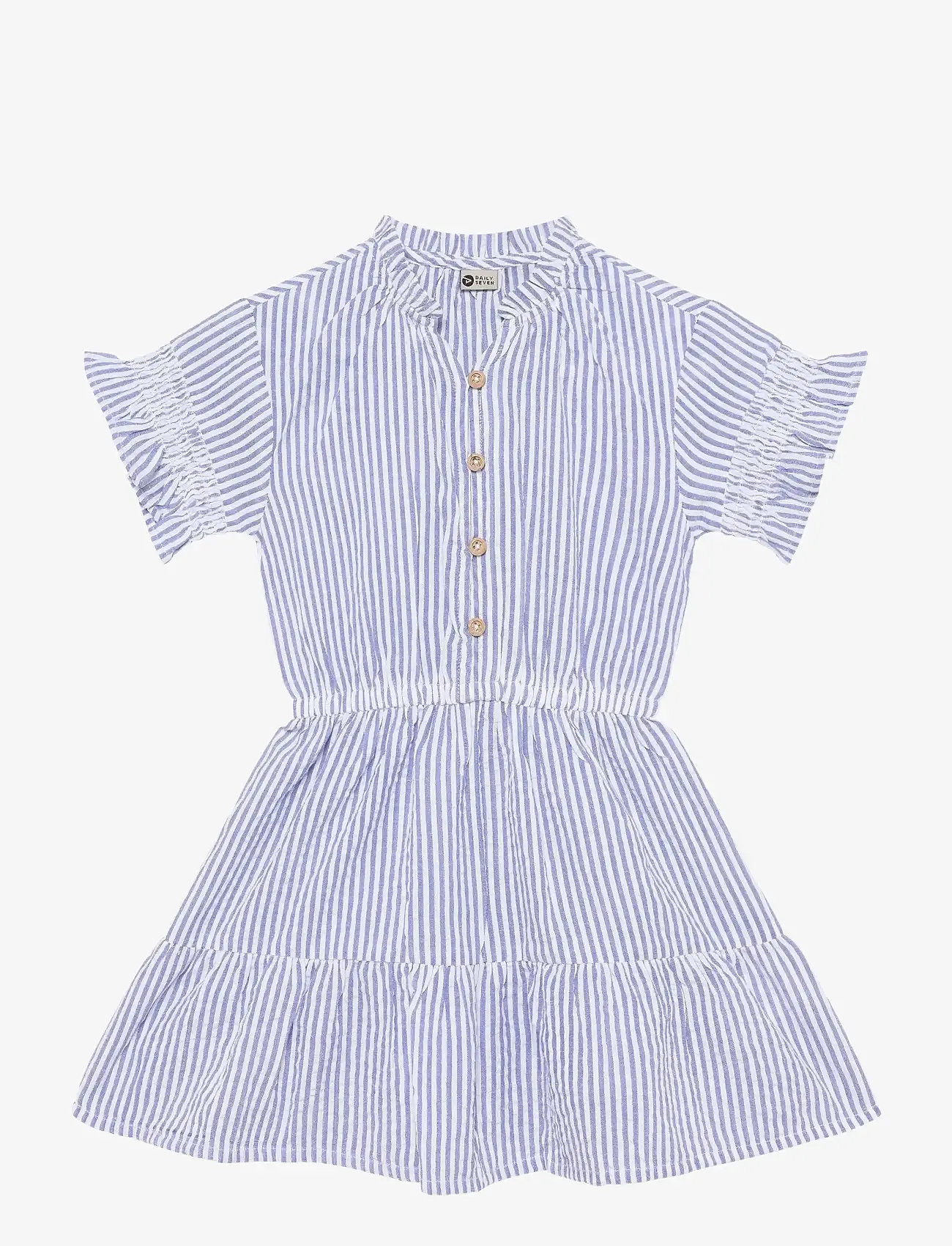 Daily 7 - Dress Stripe Ruffle - kurzärmelige freizeitkleider - lolite - 1