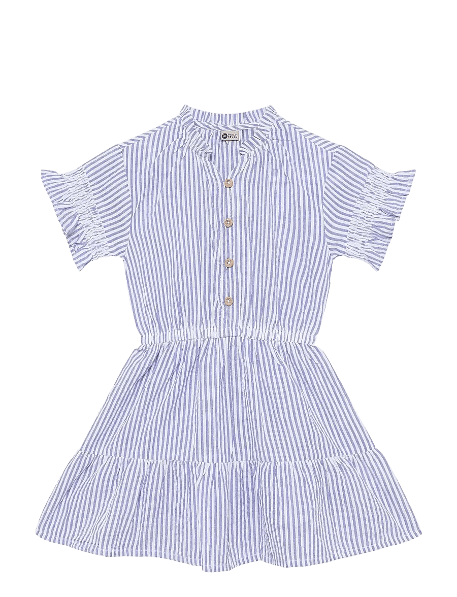 Daily 7 - Dress Stripe Ruffle - robes décontractées à manches courtes - lolite - 1