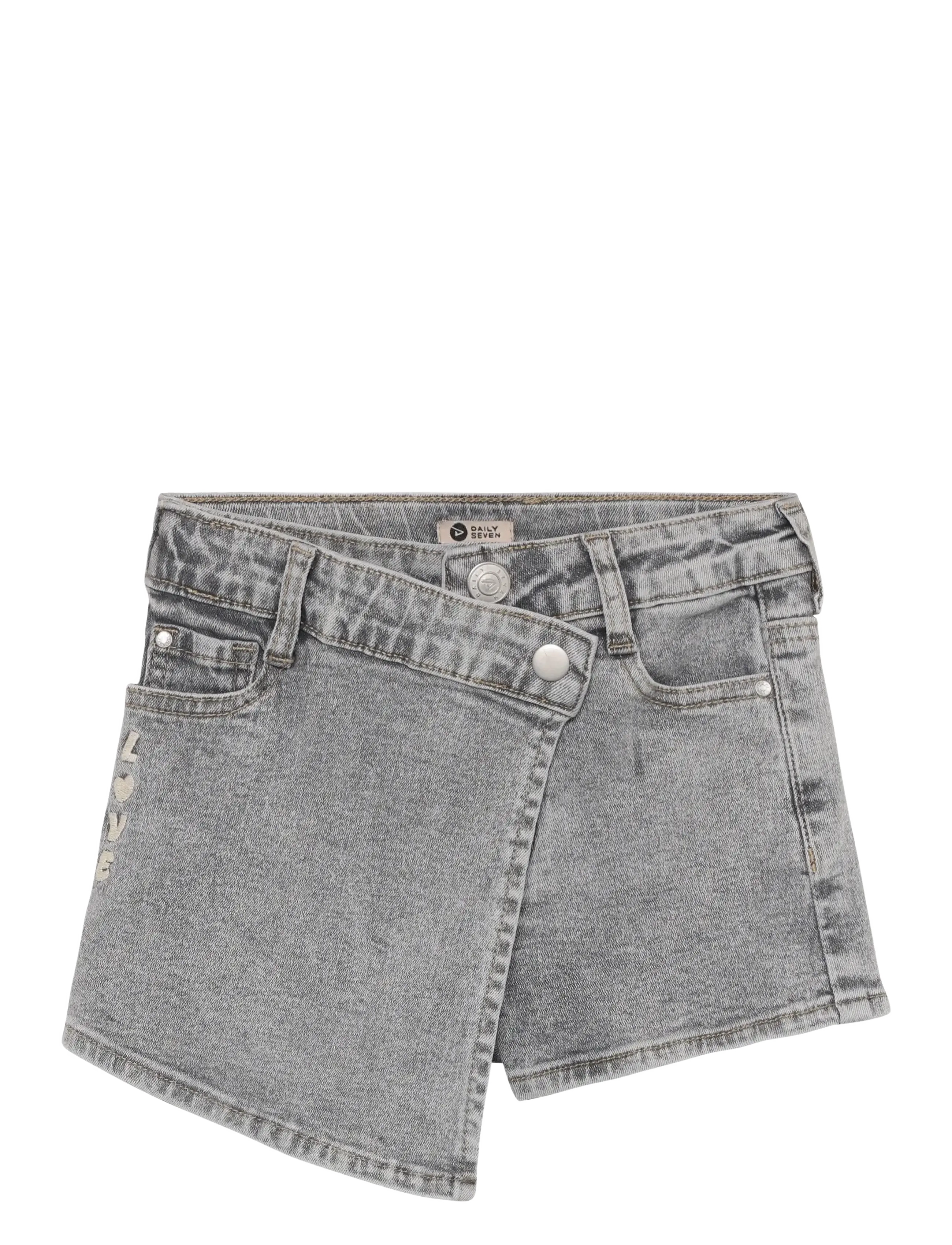 Daily 7 Denim Skorts - Byxkjolar - GREY DENIM / grey
