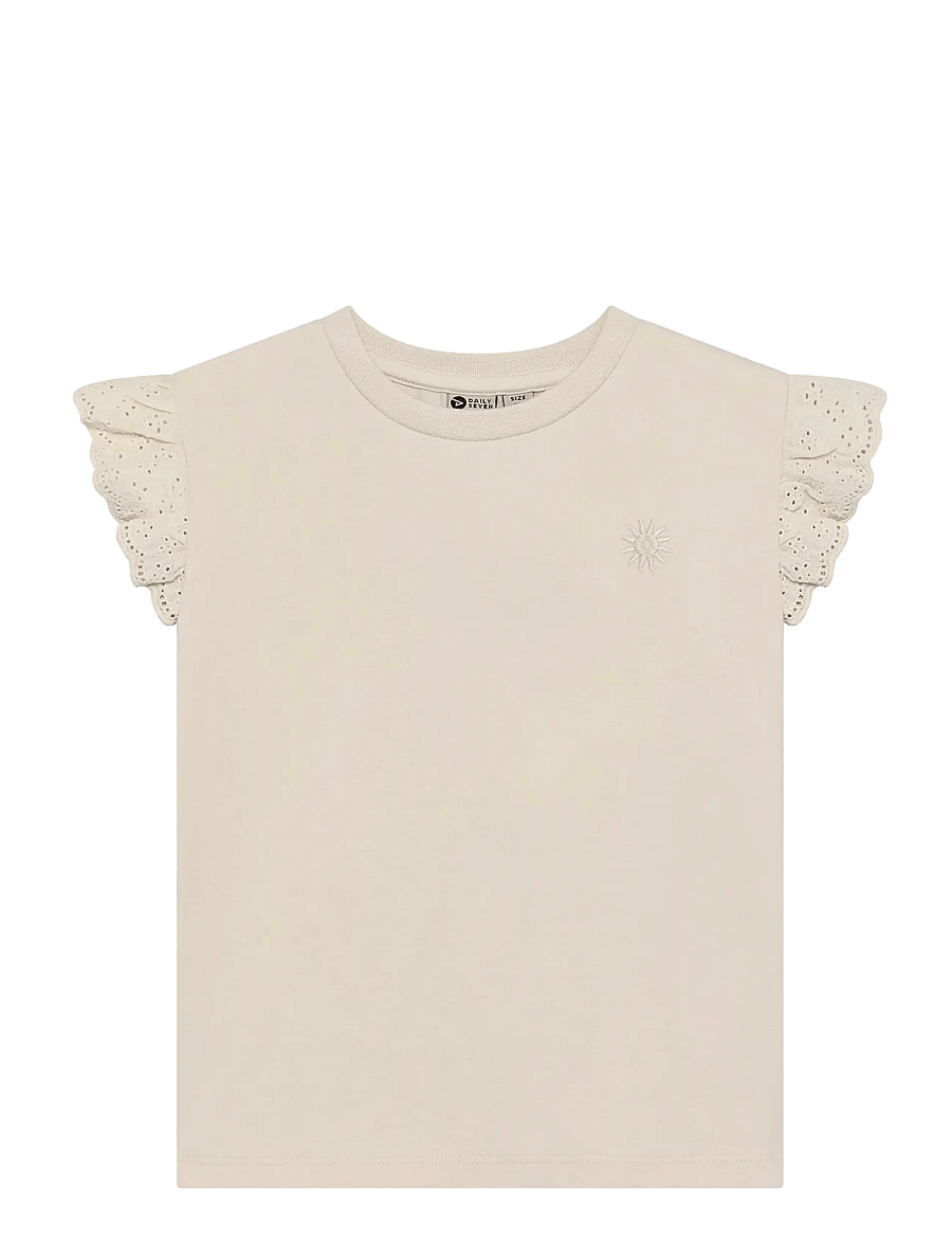 Daily 7 - T-shirt Broderie - short-sleeved t-shirts - sandshell - 0