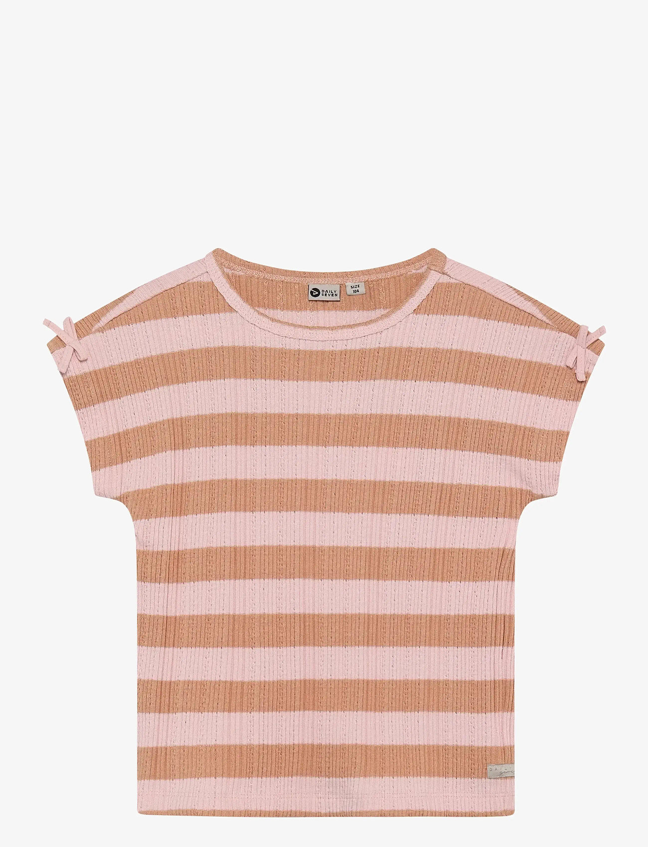 Daily 7 - T-shirt Fancy Stripe - kurzärmelige - silver pink - 1
