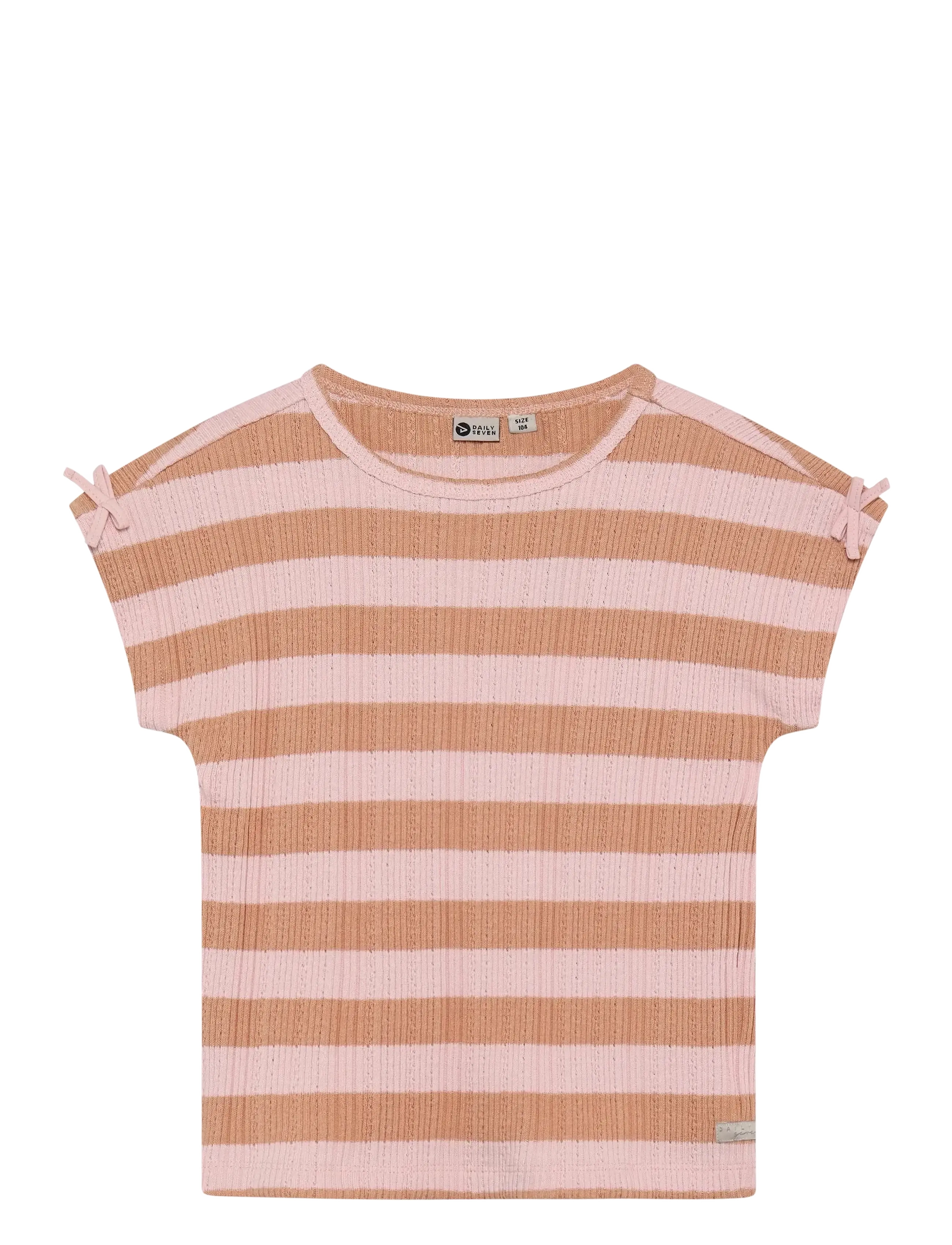 Daily 7 T-shirt Fancy Stripe - Teens 140-176 - SILVER PINK / pink/rose