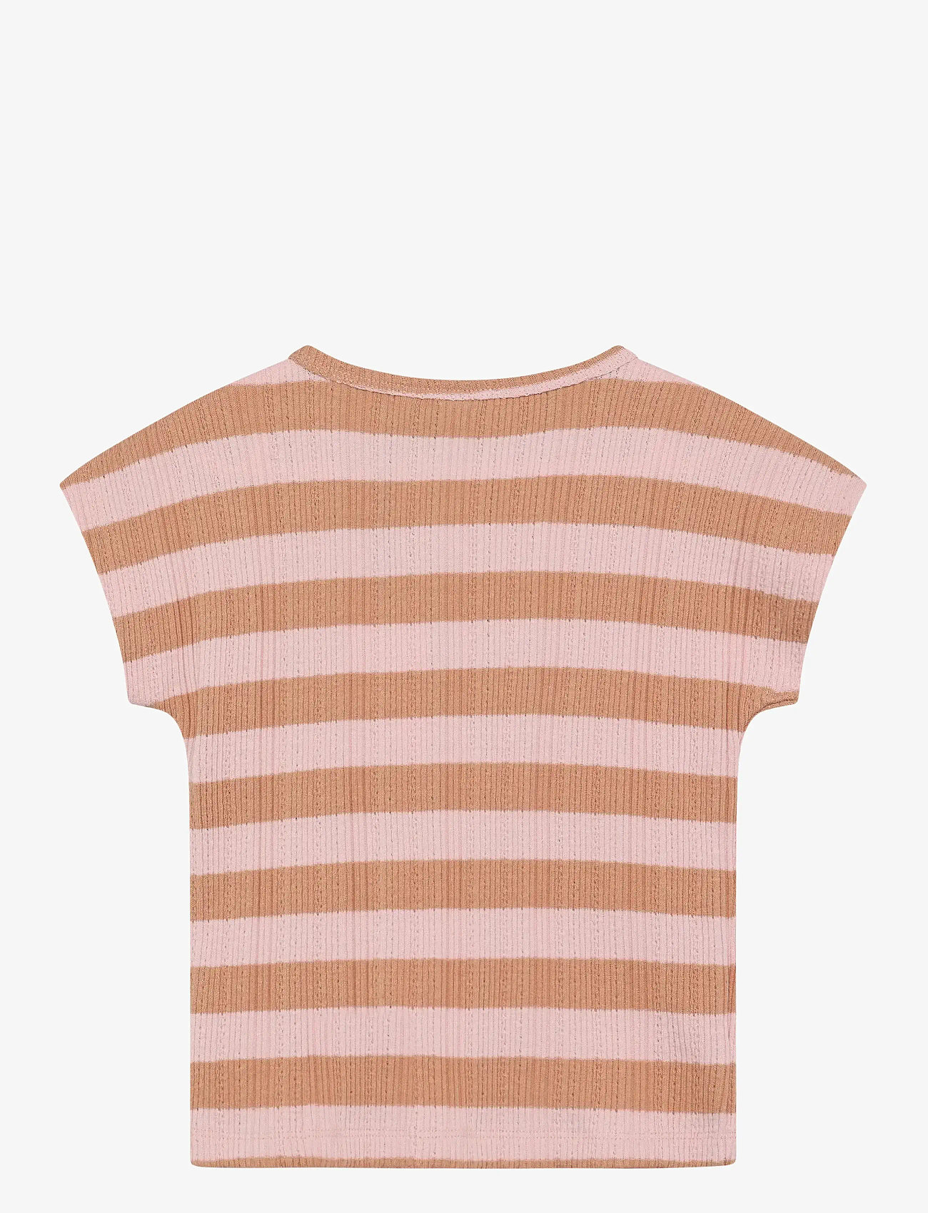 Daily 7 - T-shirt Fancy Stripe - kurzärmelige - silver pink - 2