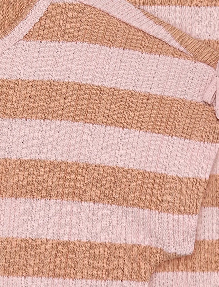 Daily 7 - T-shirt Fancy Stripe - short-sleeved - silver pink - 4