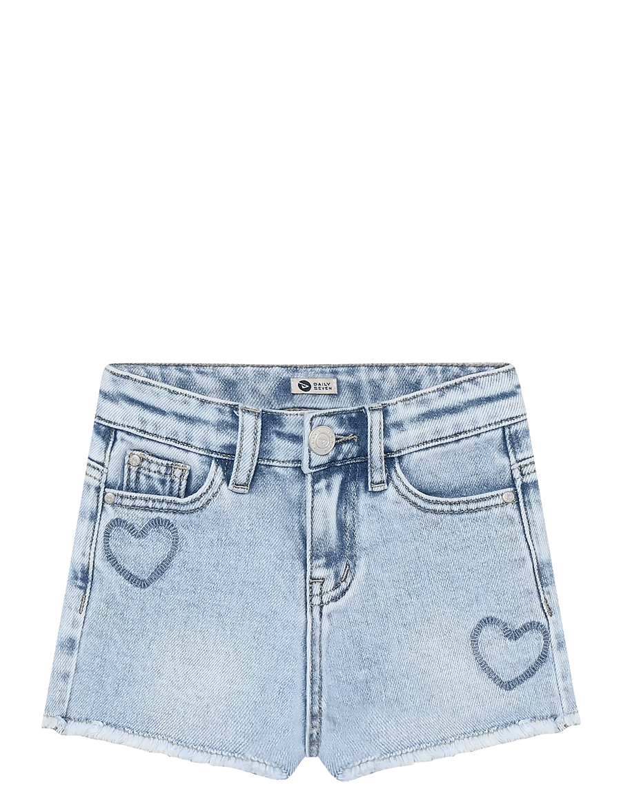 Daily 7 - Denim Shorts Heart - denim shorts - blue denim - 1
