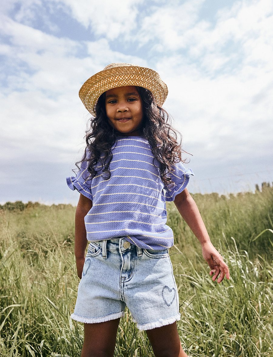 Daily 7 - Denim Shorts Heart - denim shorts - blue denim - 3