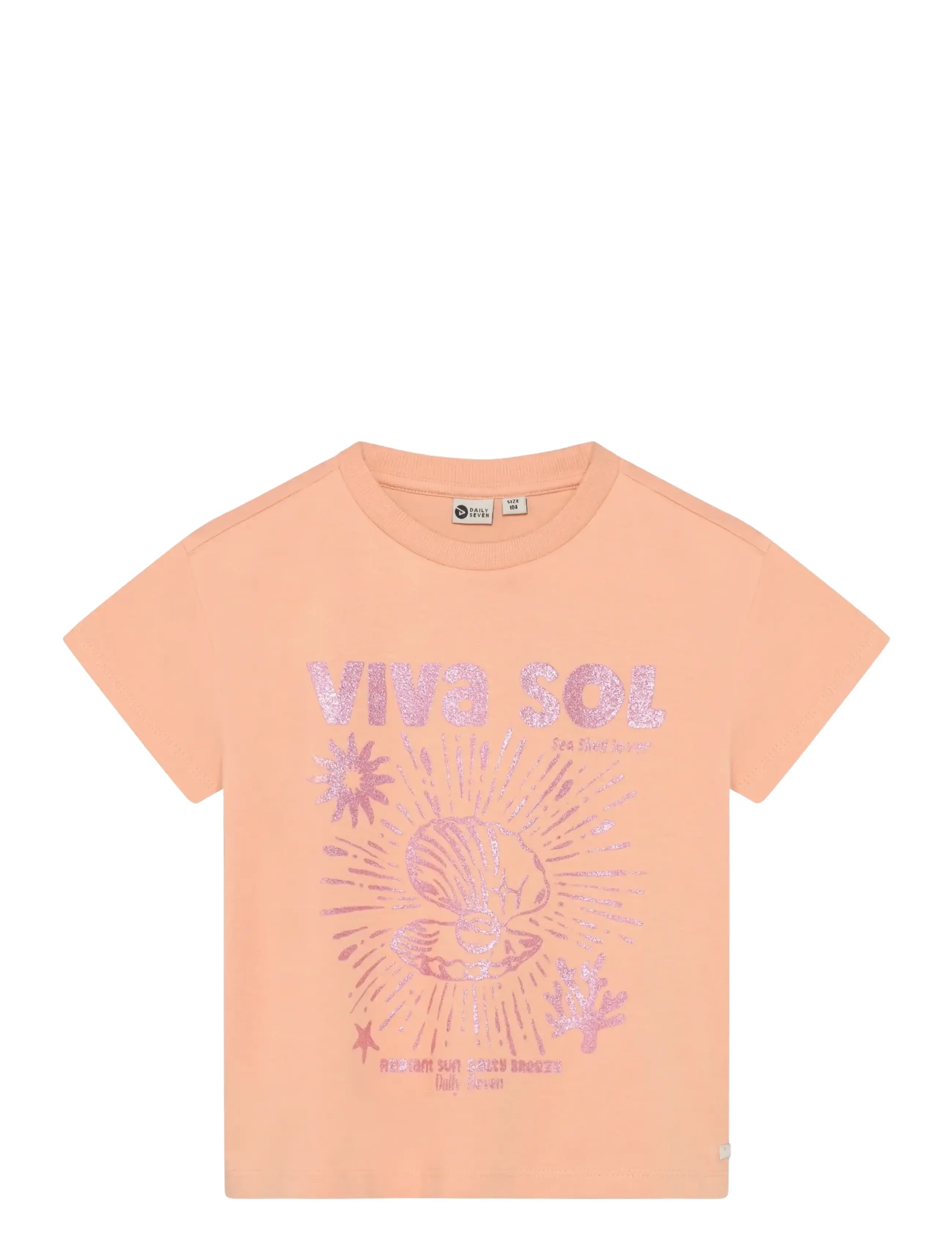 DAILY 7 T-Shirt Artwork Coral - 98 - Kinder