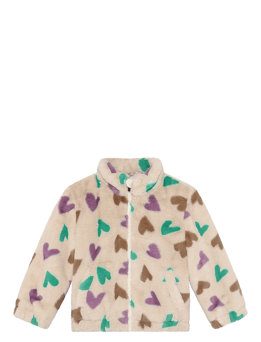 Daily 7 - Teddy Jacket Hearts - fleecejacken - sandshell - 1