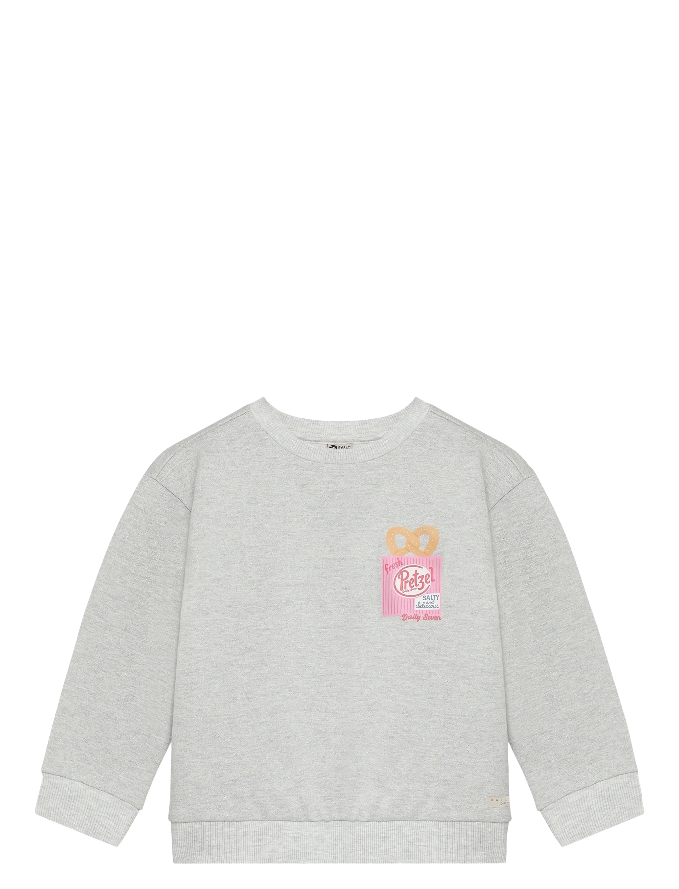 Daily 7 - Sweater Backprint - light grey melange - 1