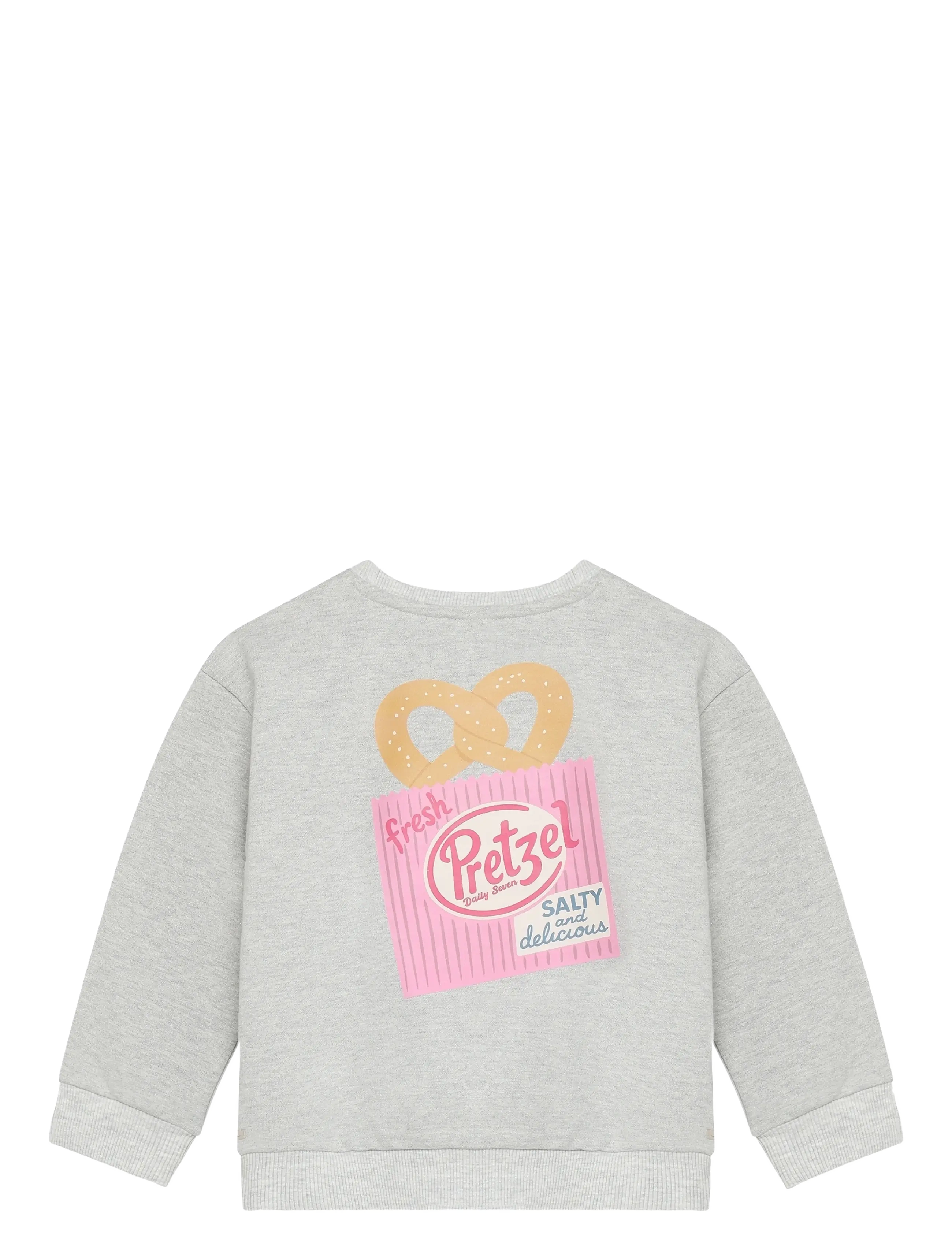 Daily 7 - Sweater Backprint - light grey melange - 2
