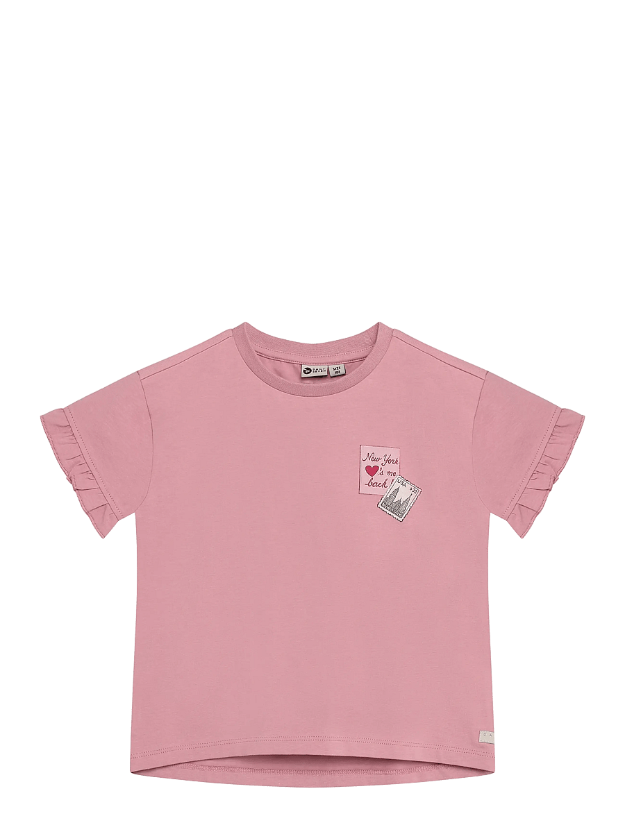 Daily 7 - T-shirt Backprint - kurzärmelige - lilas - 0