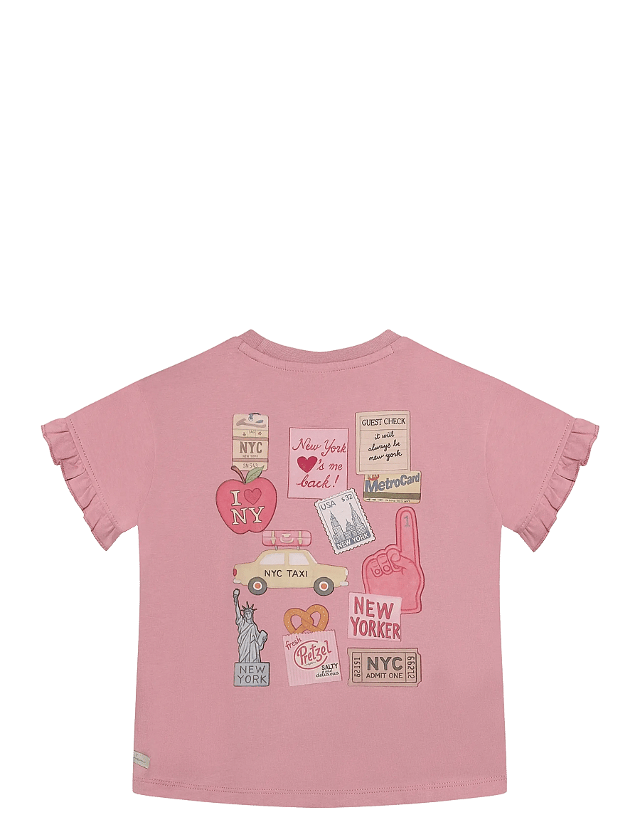 Daily 7 - T-shirt Backprint - kurzärmelige - lilas - 1