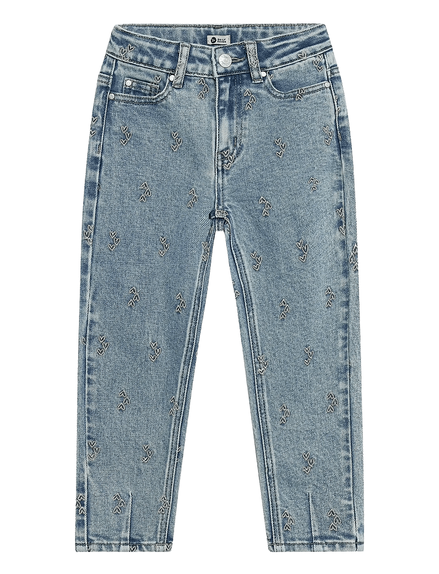 Daily 7 - Denim Mom Fit Embroidery - tapered jeans - used medium denim - 1