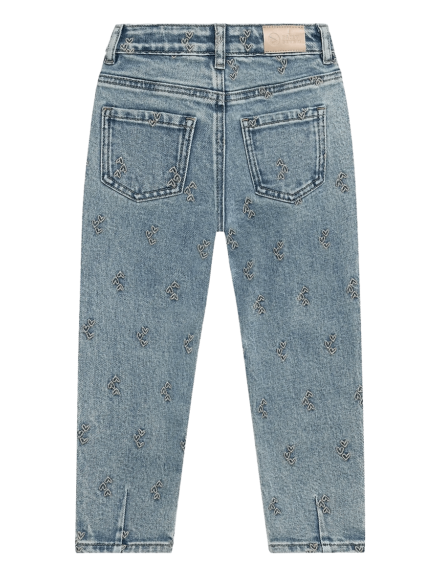 Daily 7 - Denim Mom Fit Embroidery - tapered jeans - used medium denim - 2