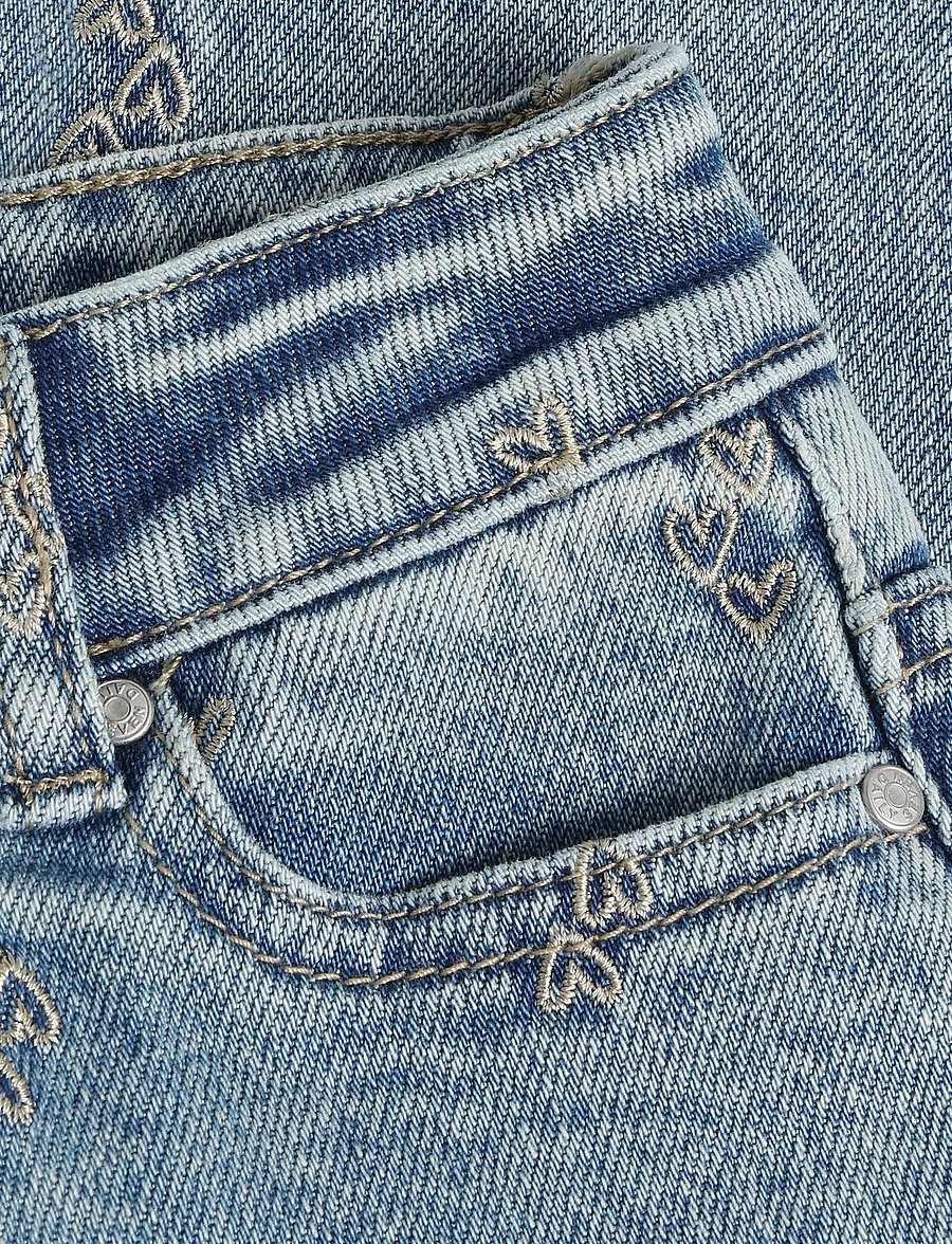 Daily 7 - Denim Mom Fit Embroidery - tapered jeans - used medium denim - 4