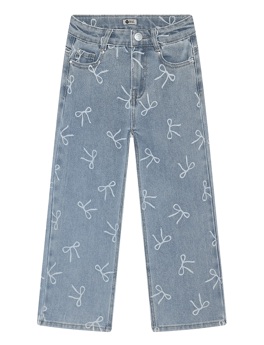 Daily 7 - Denim Wide Fit Bow - brede jeans - denim - 1