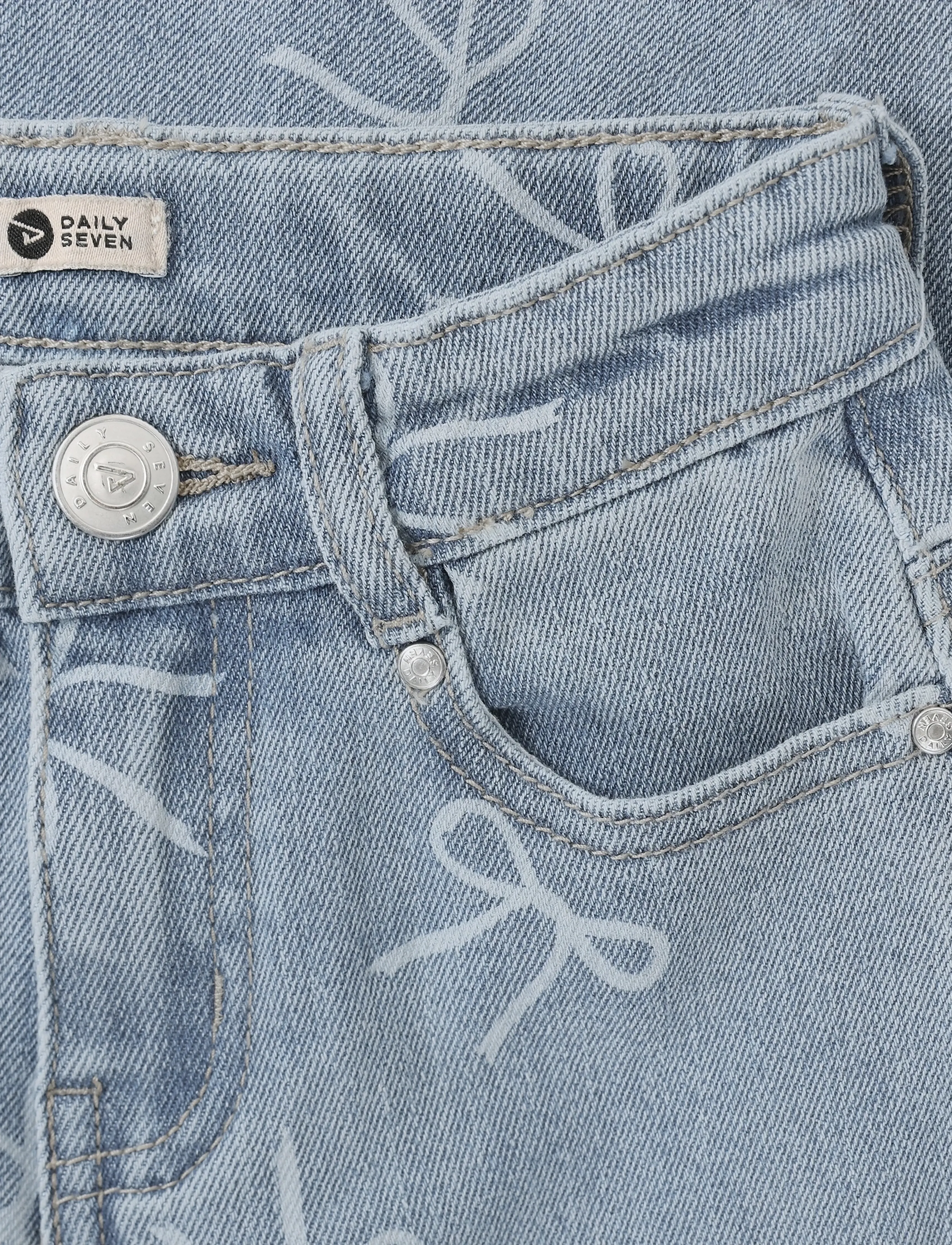 Daily 7 - Denim Wide Fit Bow - laiad teksad - denim - 3