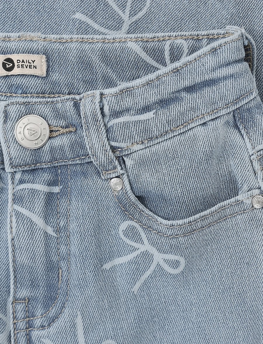 Daily 7 - Denim Wide Fit Bow - brede jeans - denim - 3