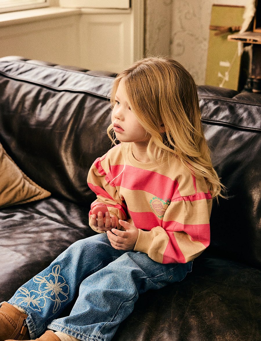 Daily 7 - Sweater Big Stripe - sweatshirts - ginger root - 0