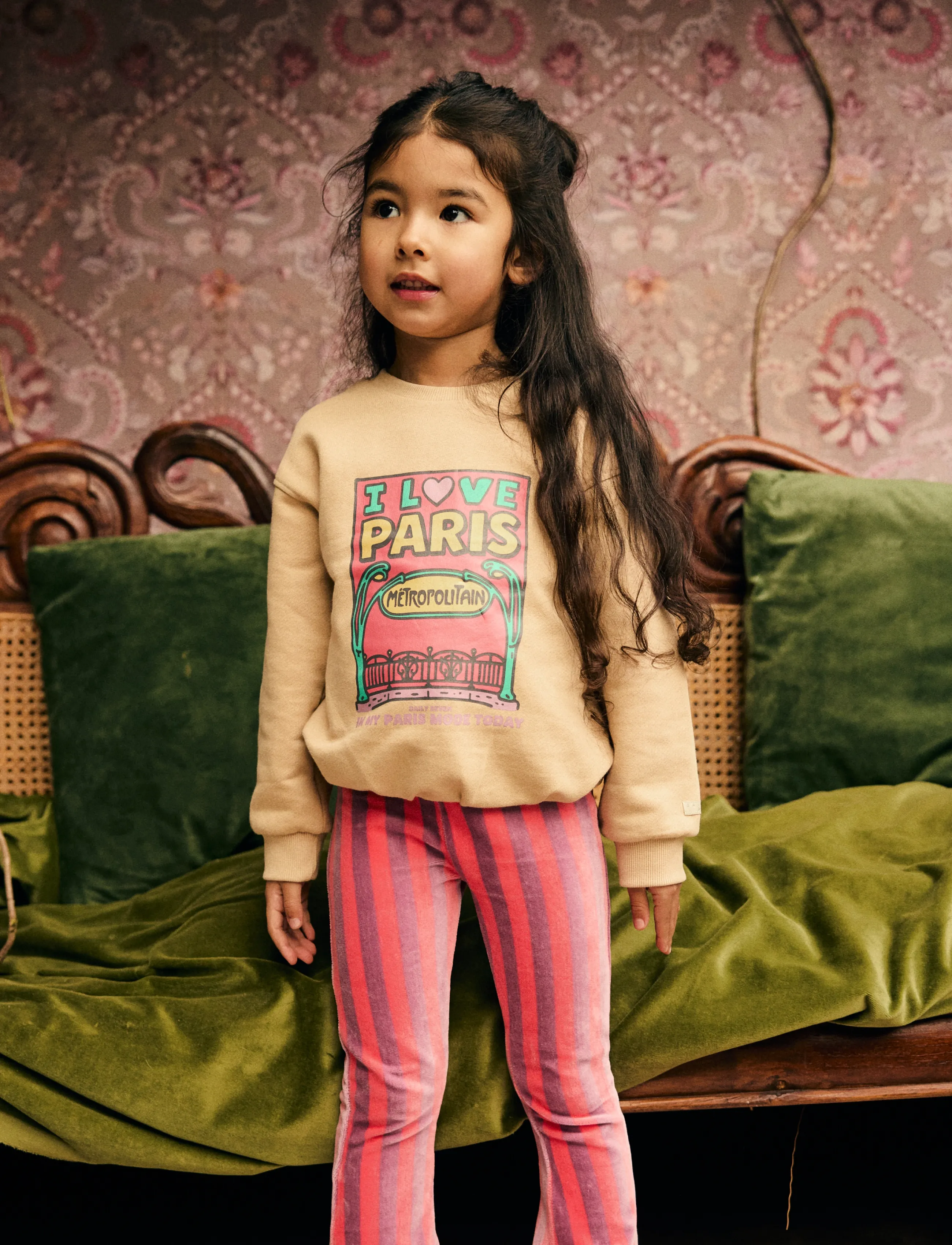 Daily 7 Sweater Cropped Artwork - Sweatshirts - GINGER ROOT / beige