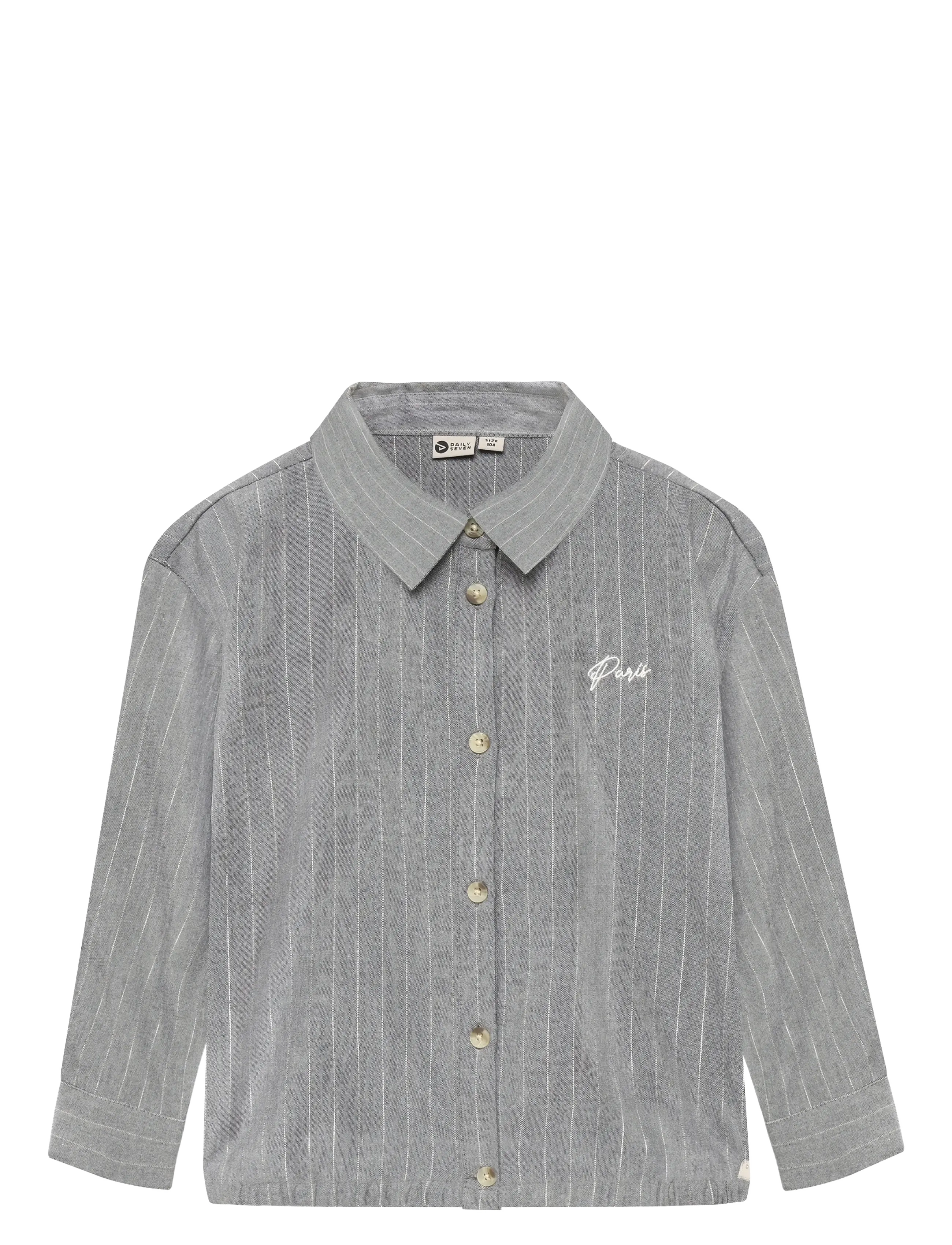 Daily 7 - Shirt Longsleeve Pinstripe - langärmlige hemden - mid grey melange - 1
